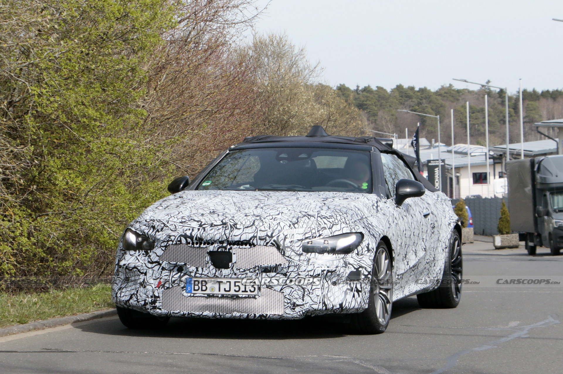 2023 Mercedes-AMG CLE Spied At The Nürburgring Showing Its Fast Bits