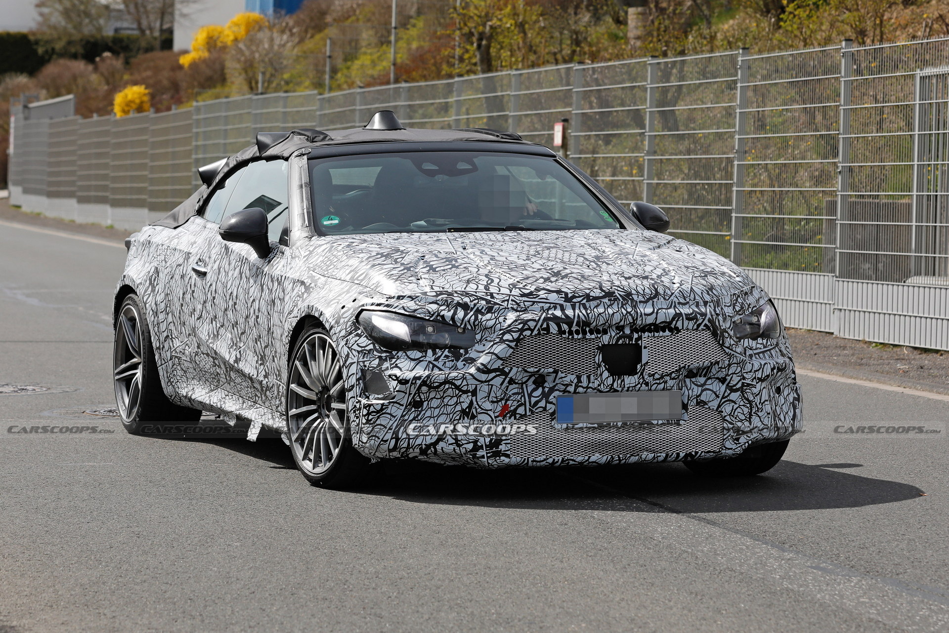 2023 Mercedes-AMG CLE Spied At The Nürburgring Showing Its Fast Bits
