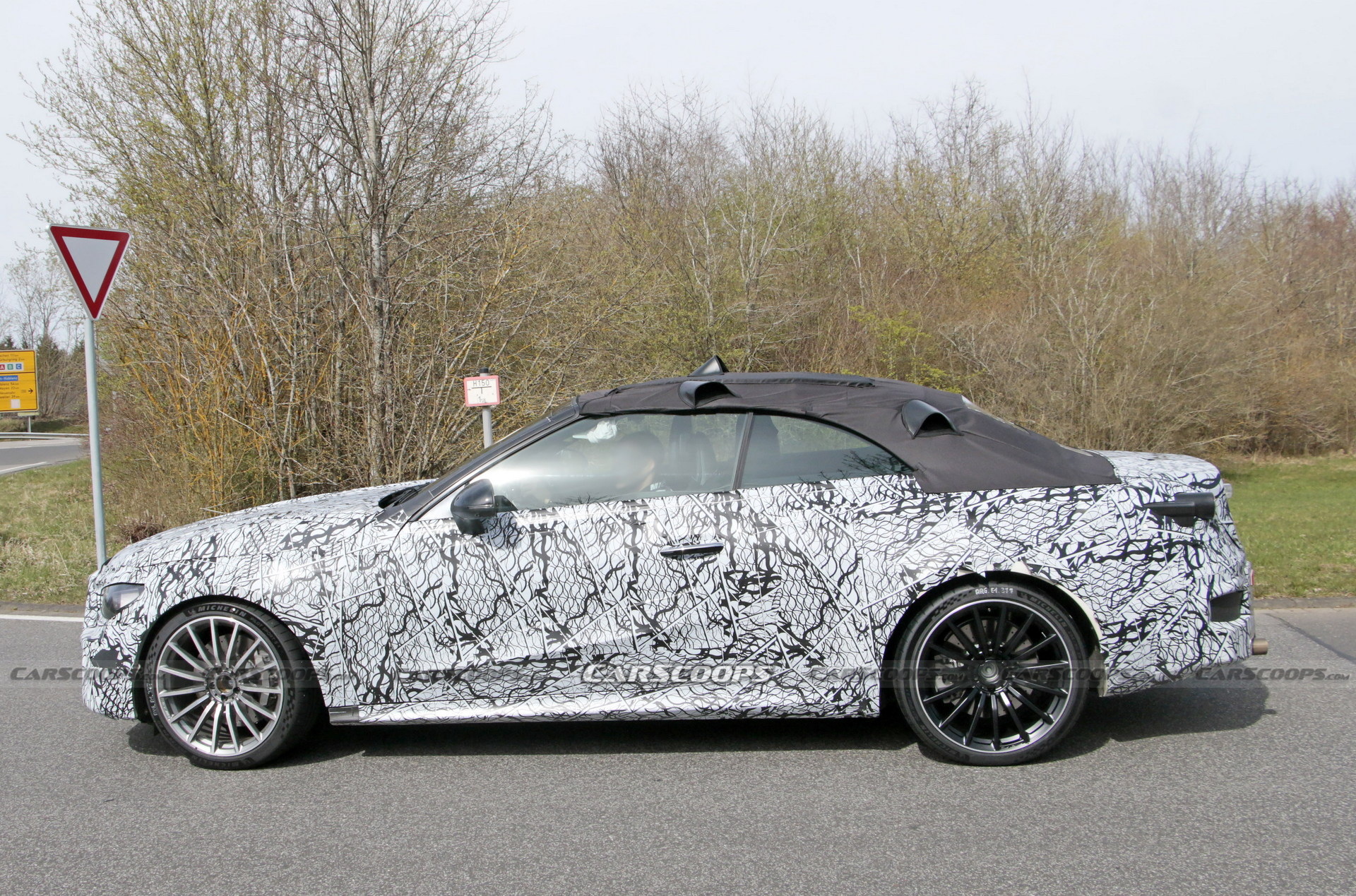 2023 Mercedes-AMG CLE Spied At The Nürburgring Showing Its Fast Bits