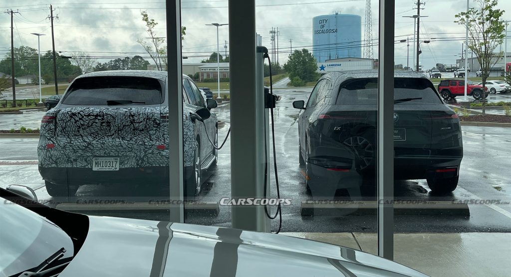 U Spy New Mercedes EQS Charging Next To BMW iX In America
