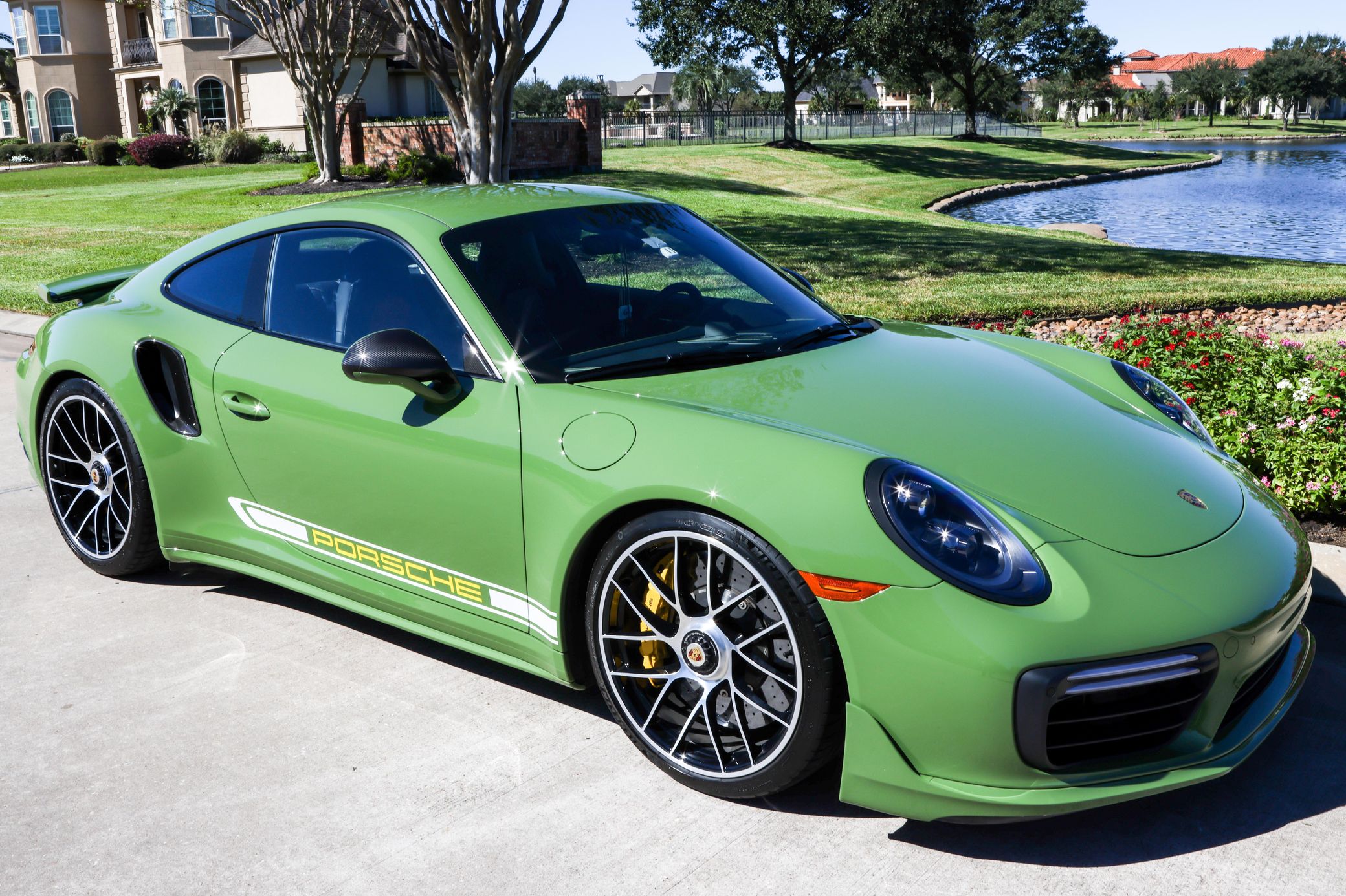 This Gorgeous Olive Green Porsche 911 Turbo S Just Sold For $205,000