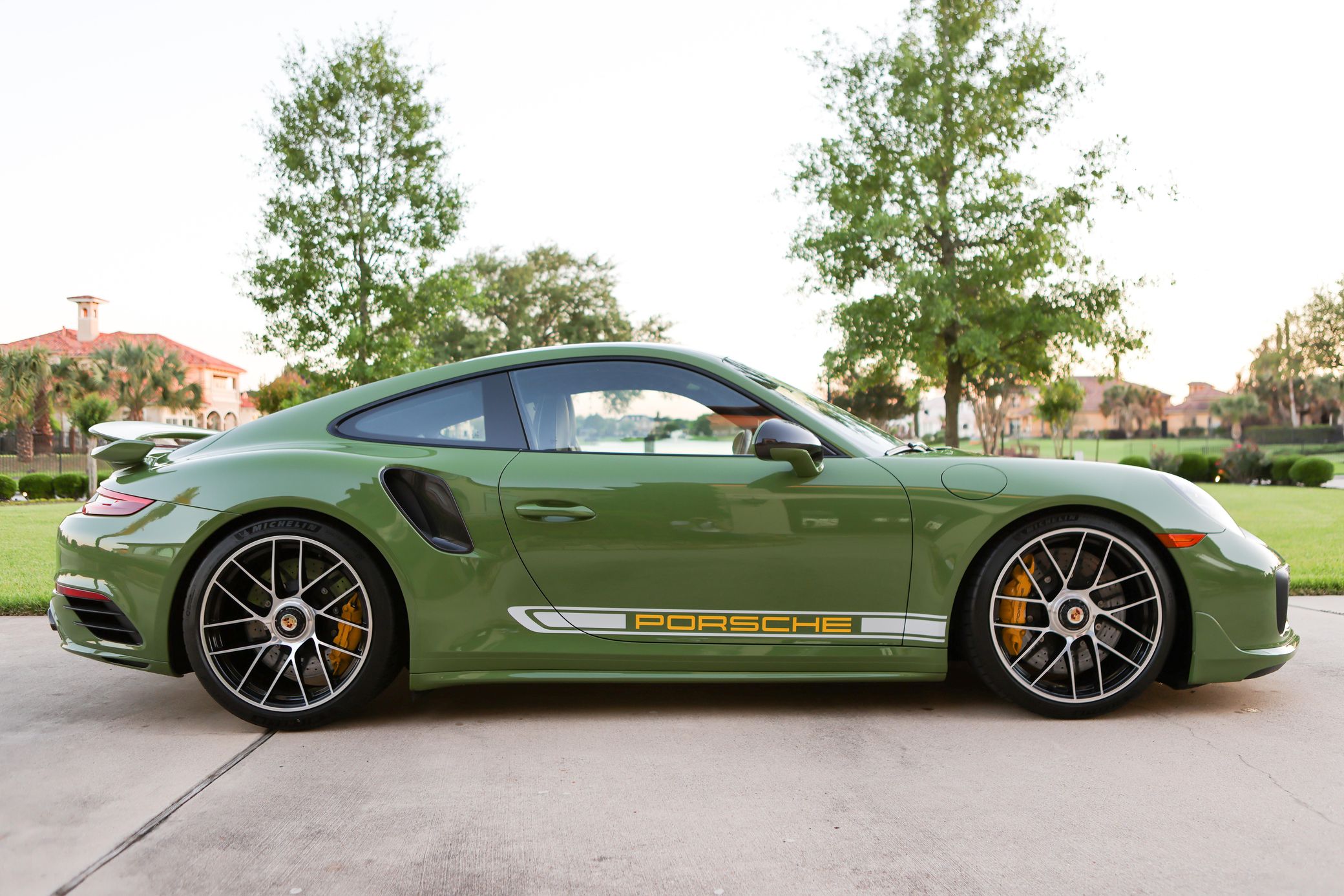 This Gorgeous Olive Green Porsche 911 Turbo S Just Sold For $205,000