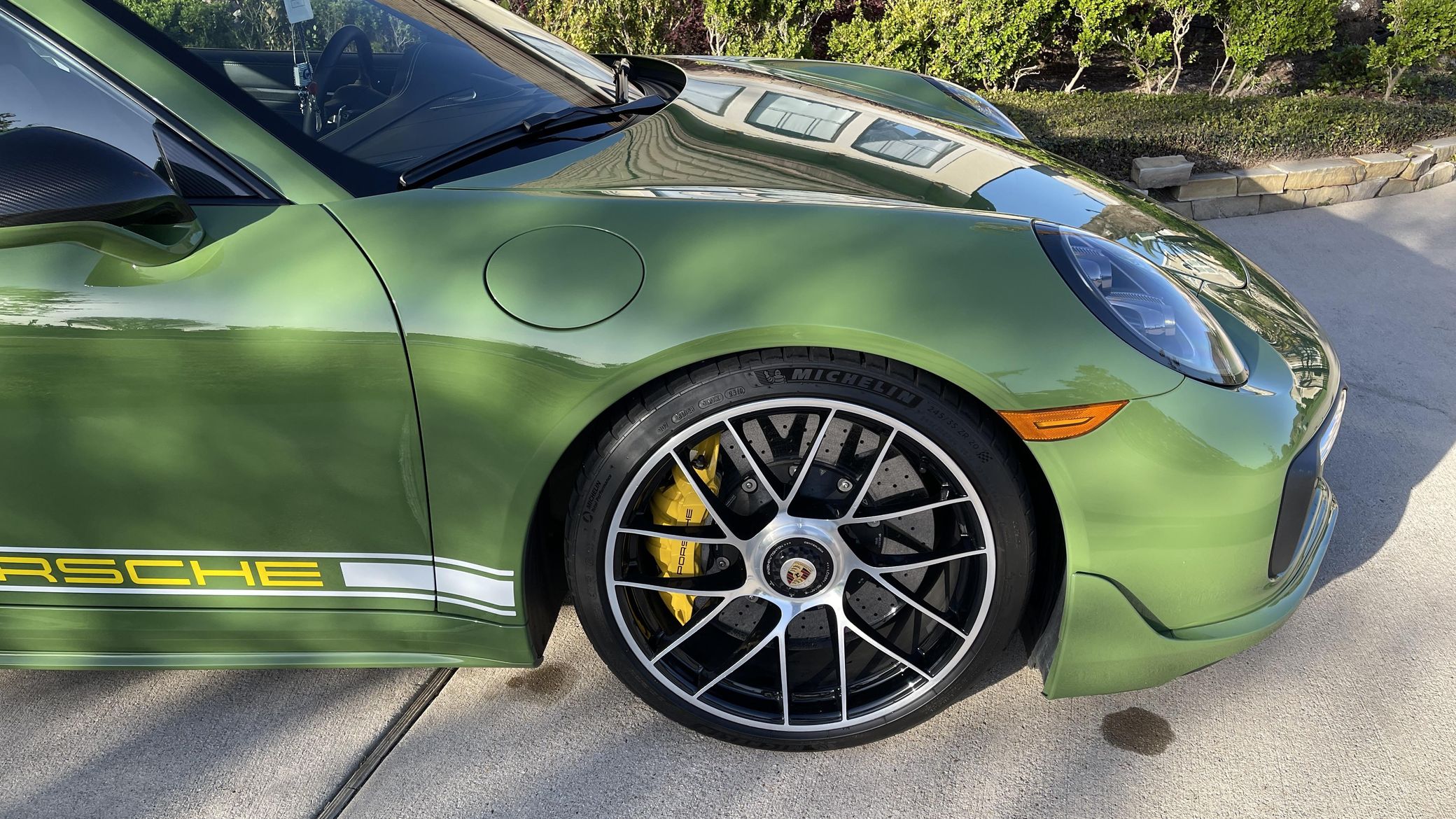 This Gorgeous Olive Green Porsche 911 Turbo S Just Sold For $205,000