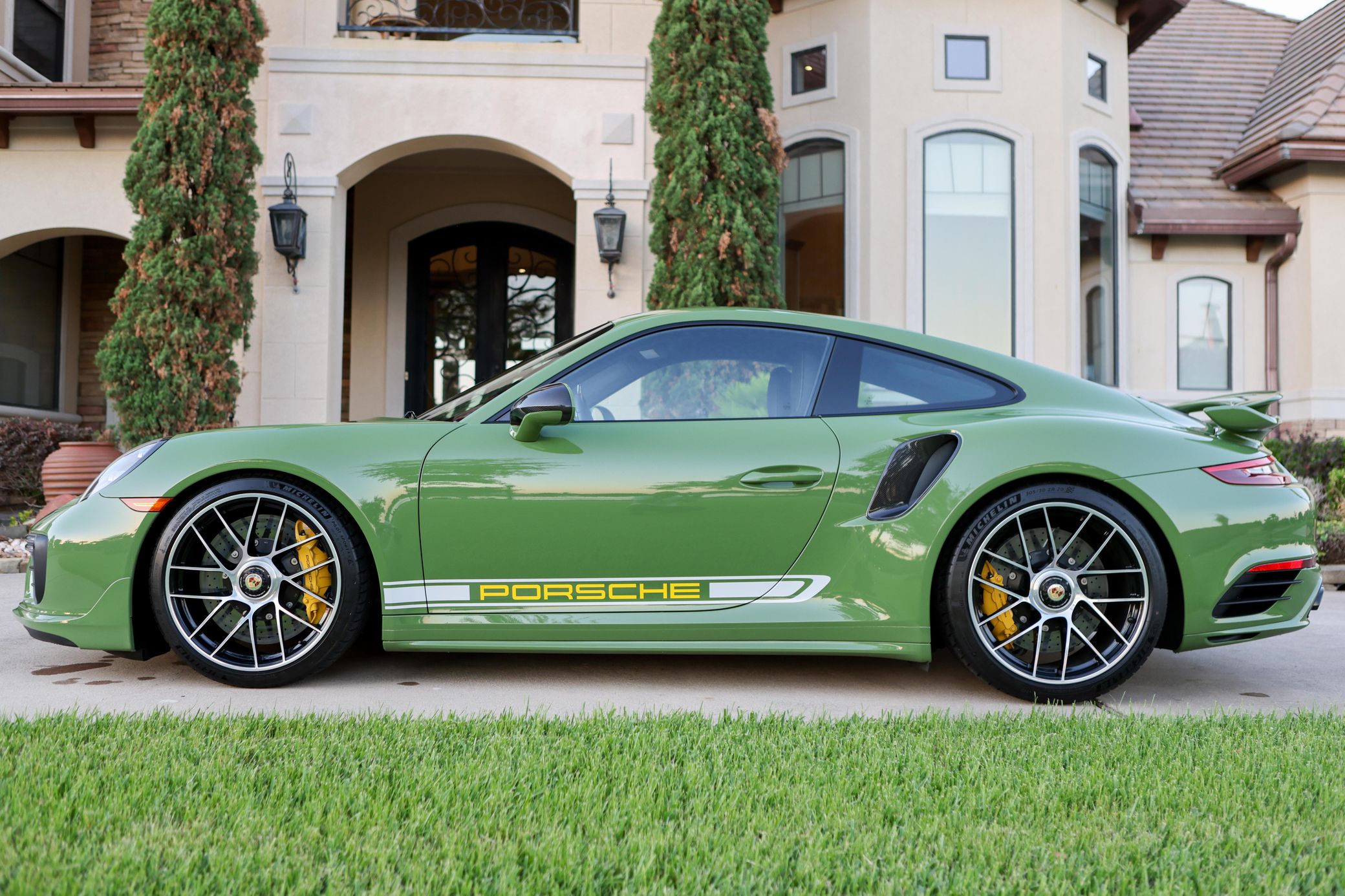 This Gorgeous Olive Green Porsche 911 Turbo S Just Sold For $205,000