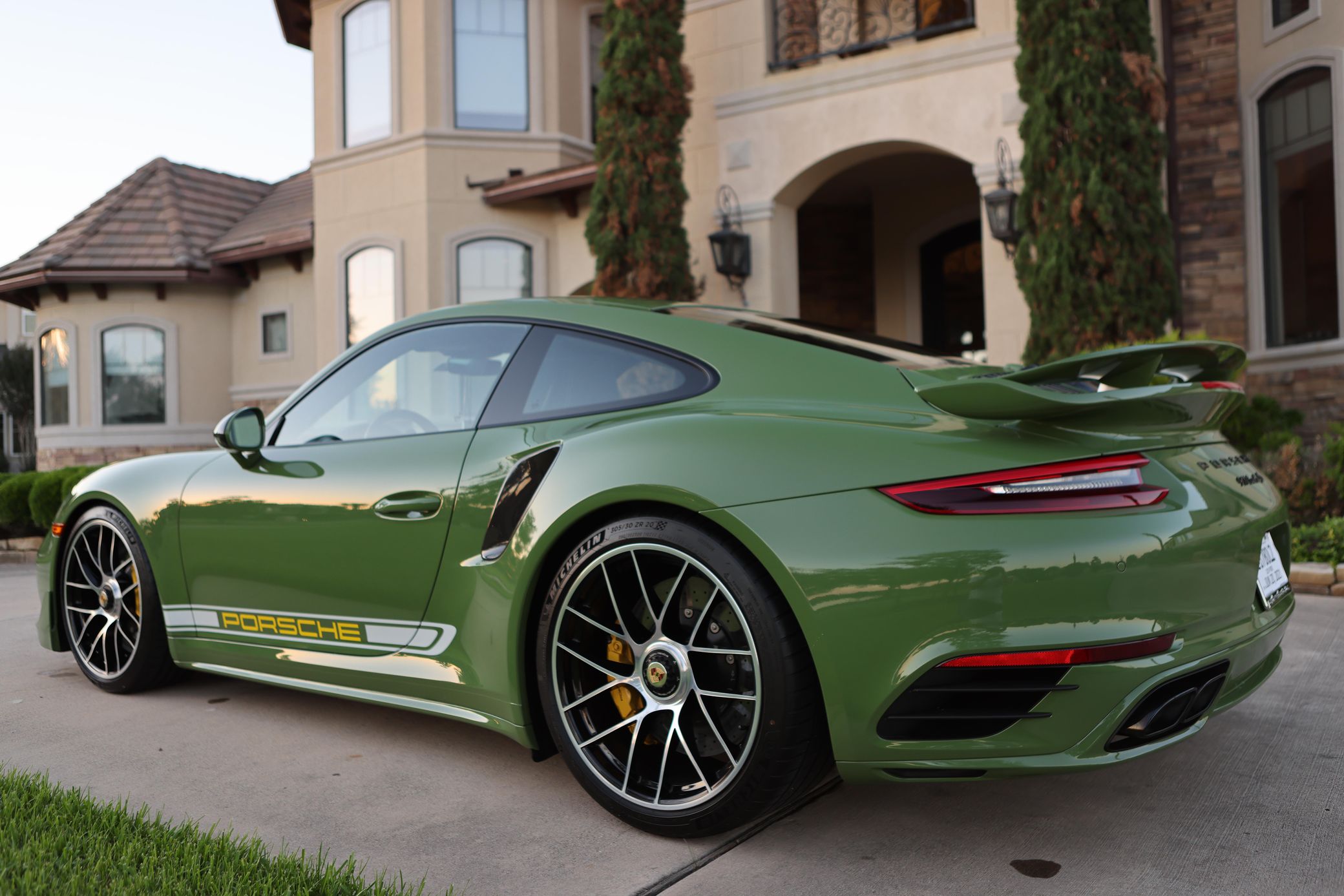 This Gorgeous Olive Green Porsche 911 Turbo S Just Sold For $205,000