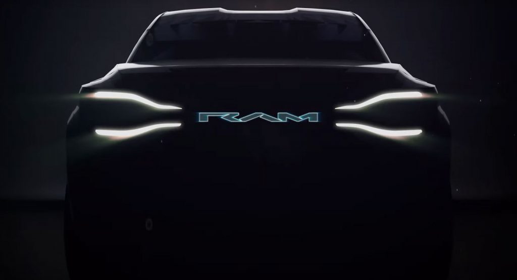  Ram Drops New Electric Pickup Teaser That’s Designed To “Steal Some Thunder” From F-150 Lightning