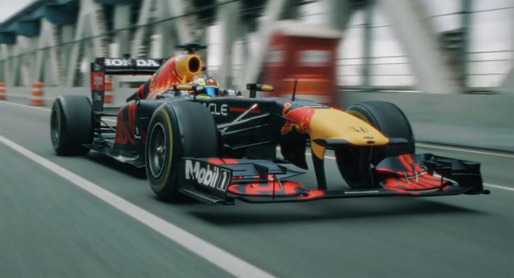  Red Bull Takes An F1 Car From New York To Florida To Promote Upcoming Miami GP