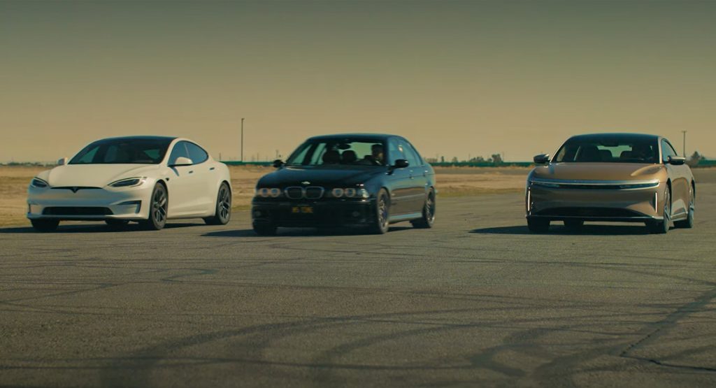  Tesla Model S Plaid Vs. Lucid Air Vs. E39 BMW M5: How Much Faster Have Sedans Gotten In 20 Years?