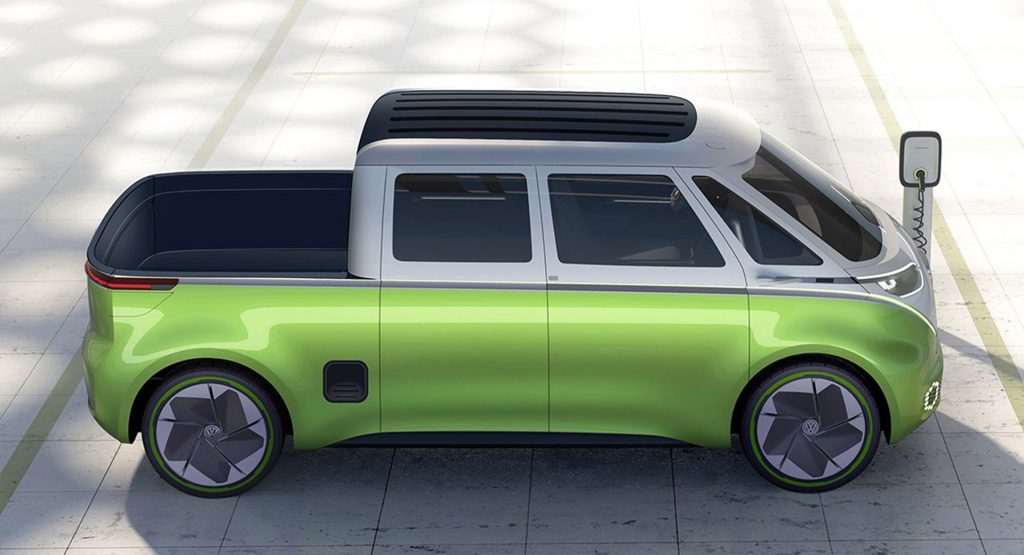  VW Shows Us An Early Concept For An ID. Buzz Pickup Truck