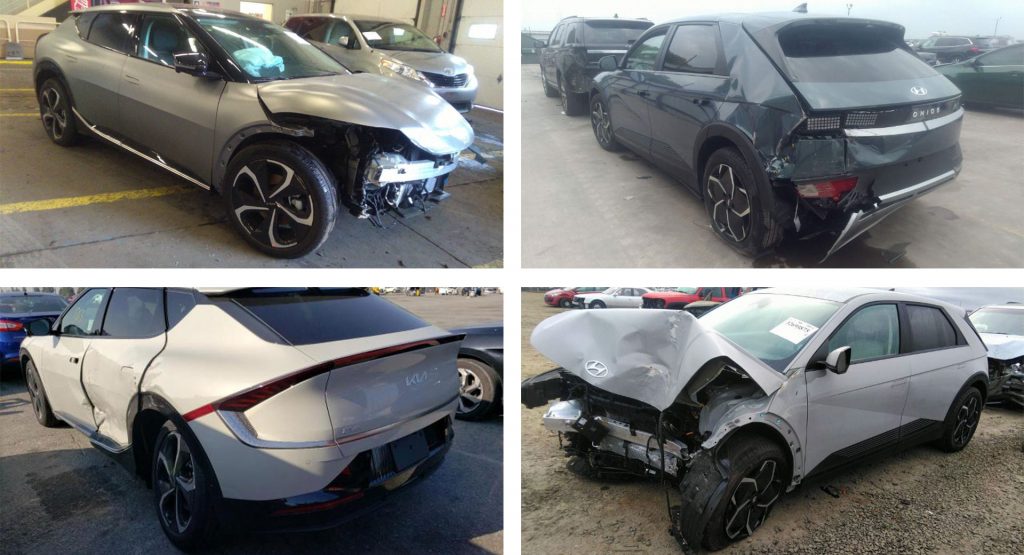 Wrecked Hyundai Ioniq 5s And Kia EV6s Have Already Started Piling Up