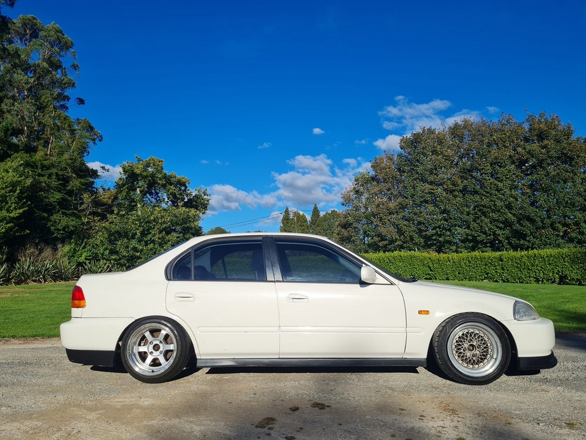 Sedate-Looking 1996 Honda Civic Sedan Packs A Silvia Turbo Engine And RWD Secret