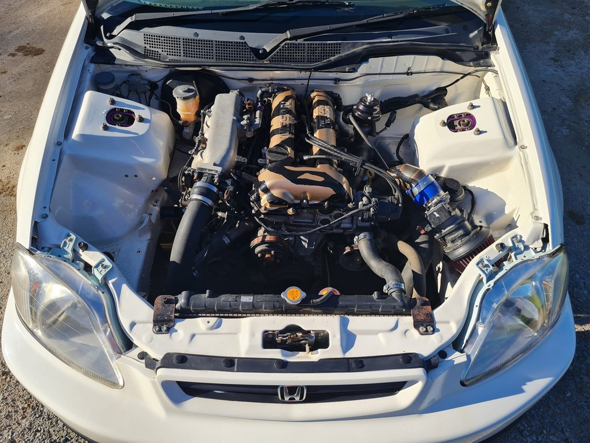 Sedate-Looking 1996 Honda Civic Sedan Packs A Silvia Turbo Engine And RWD Secret