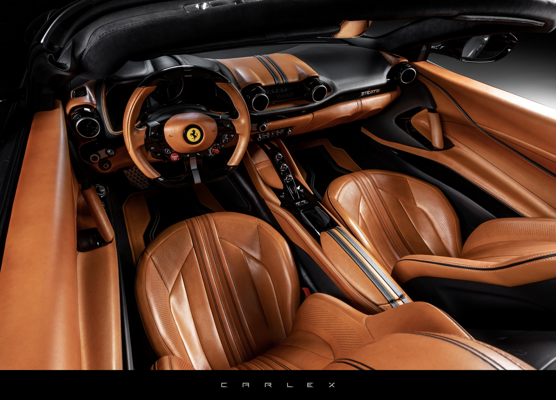 Carlex Design Leathers Up Ferrari 812 GTS In Kudu And Buffalo Hides