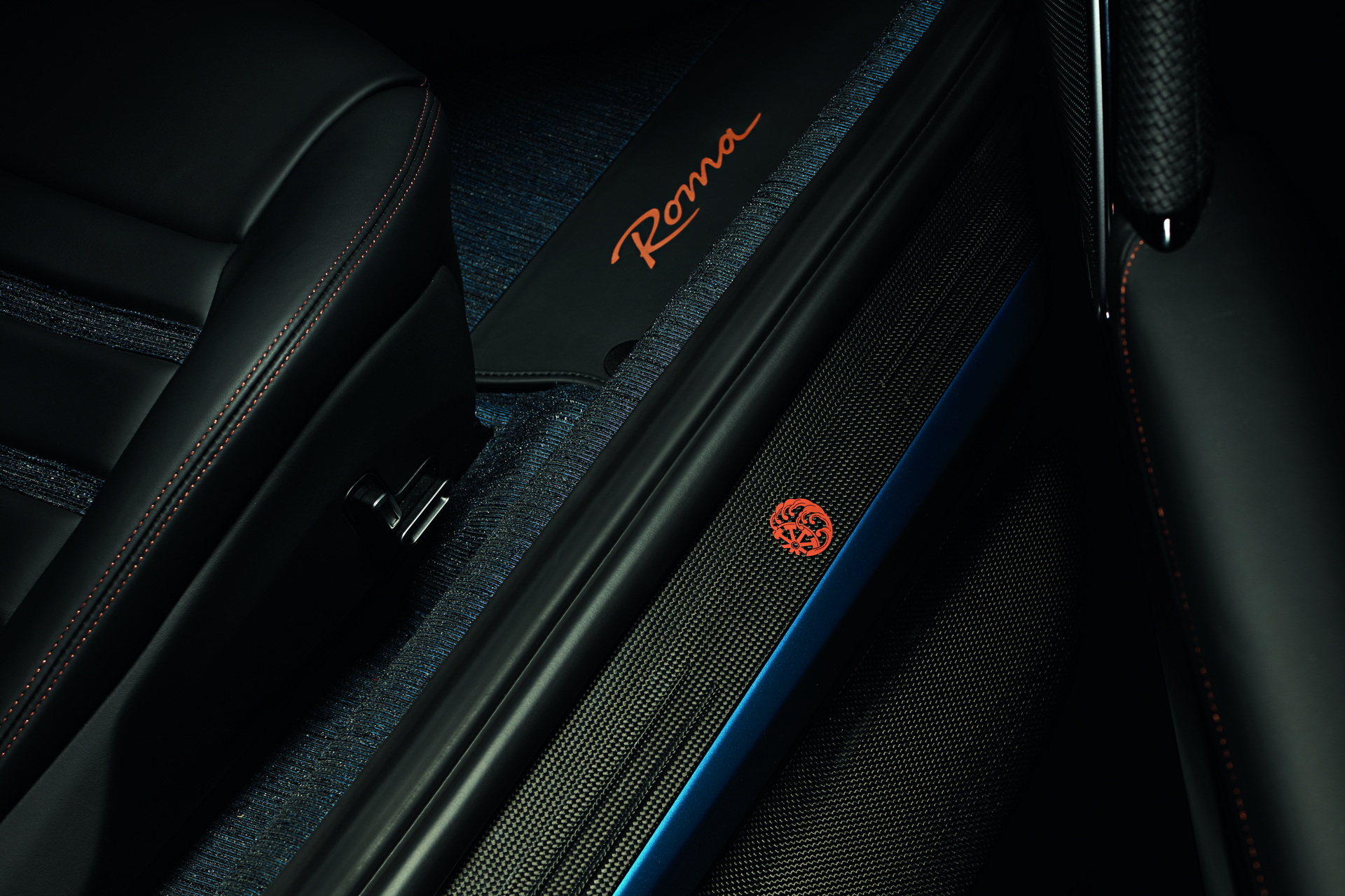 This Indigo Ferrari Roma Features Seats Made Out Of A 75-Year-Old Kimono