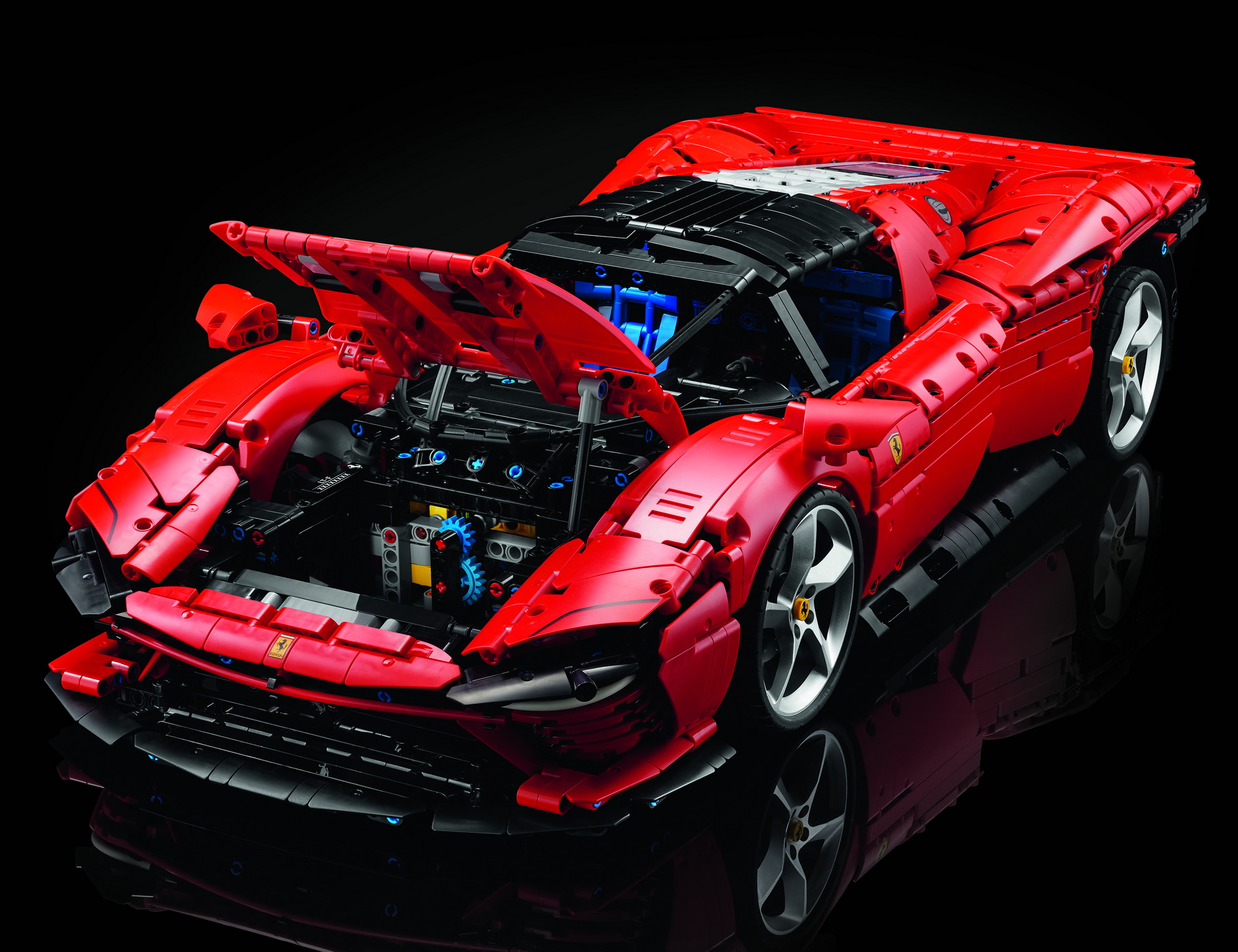 1:8 Scale Ferrari Daytona SP3 LEGO Technic Set Somehow Has Working 8-Speed Sequential Gearbox