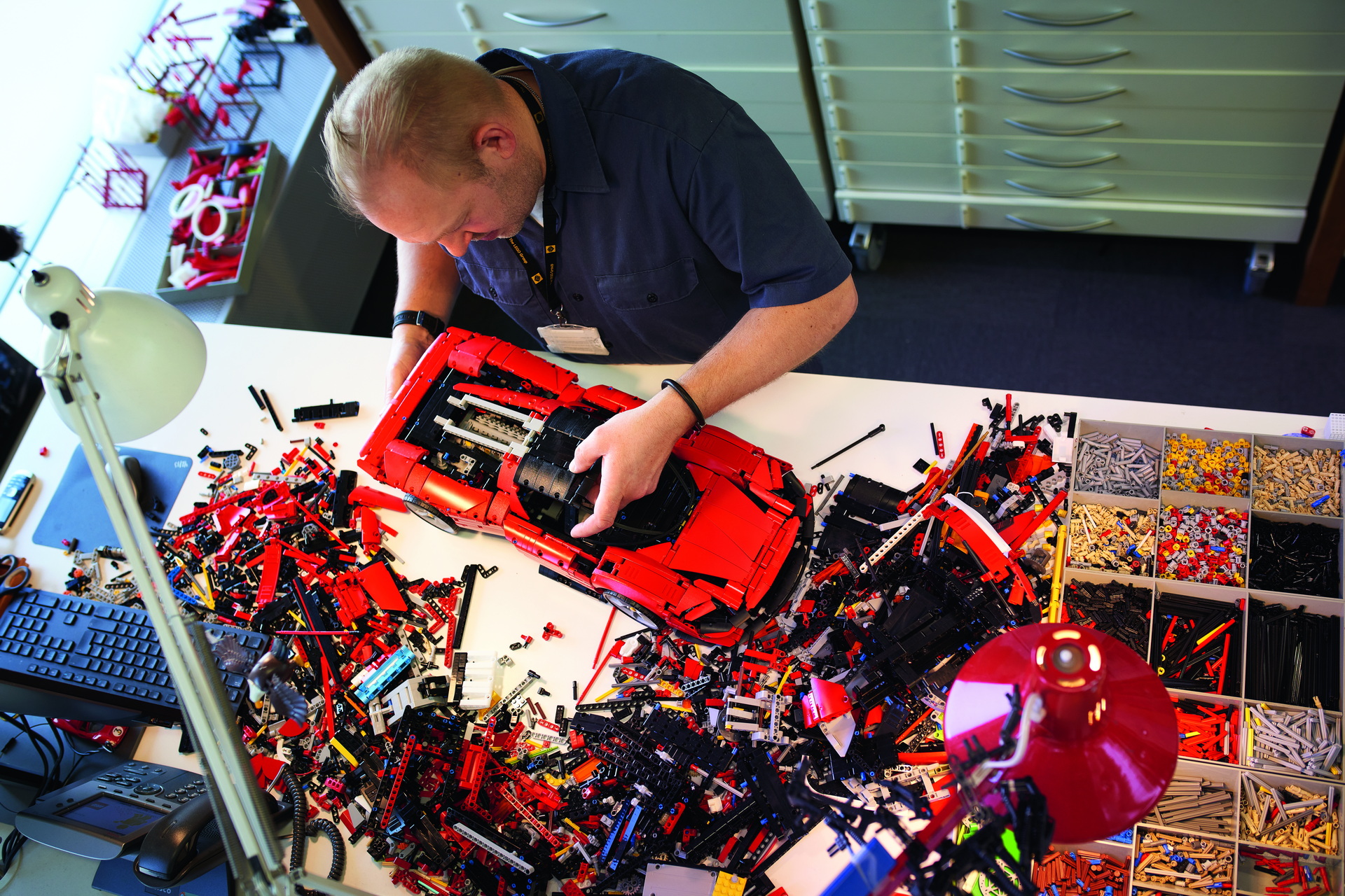 1:8 Scale Ferrari Daytona SP3 LEGO Technic Set Somehow Has Working 8-Speed Sequential Gearbox