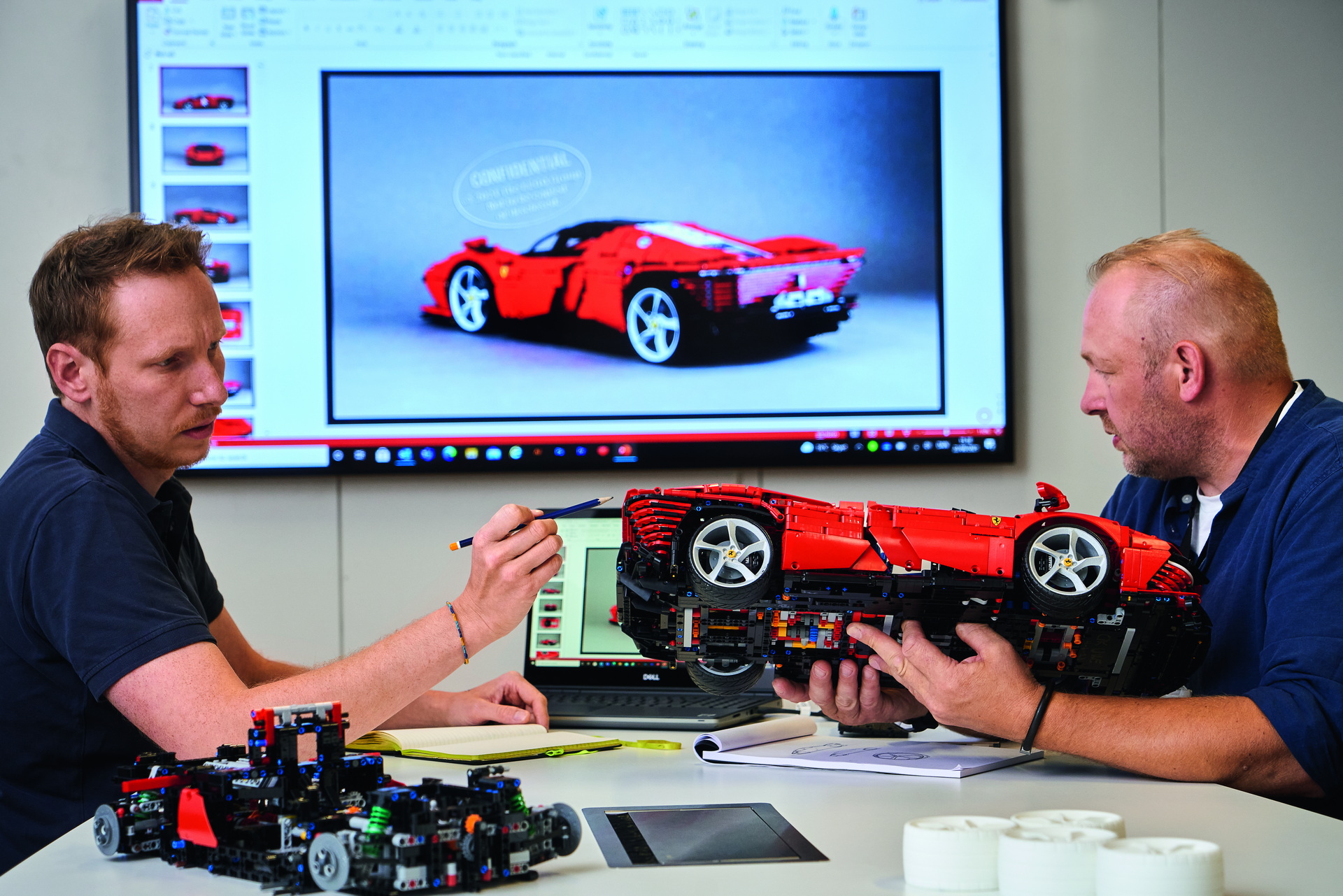 1:8 Scale Ferrari Daytona SP3 LEGO Technic Set Somehow Has Working 8-Speed Sequential Gearbox