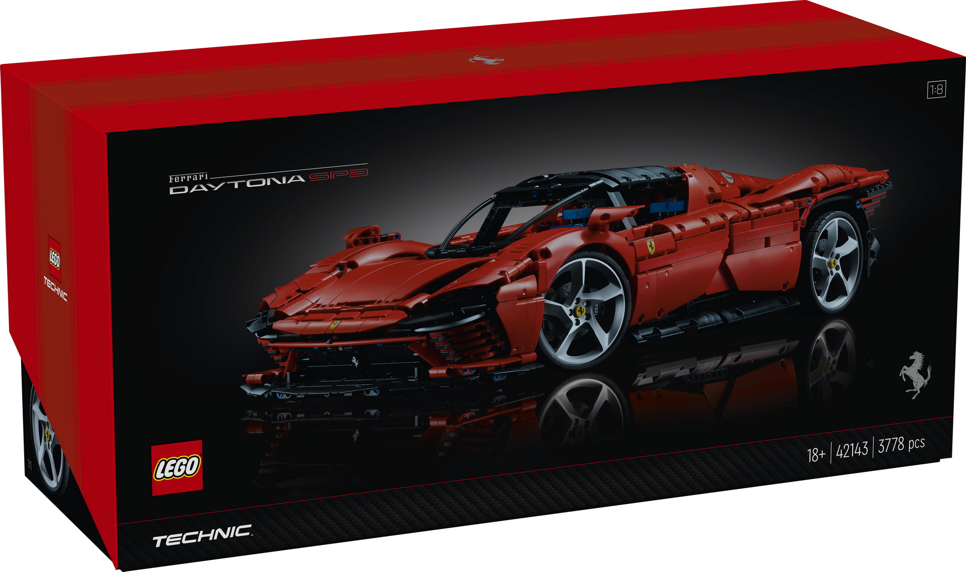 1:8 Scale Ferrari Daytona SP3 LEGO Technic Set Somehow Has Working 8-Speed Sequential Gearbox