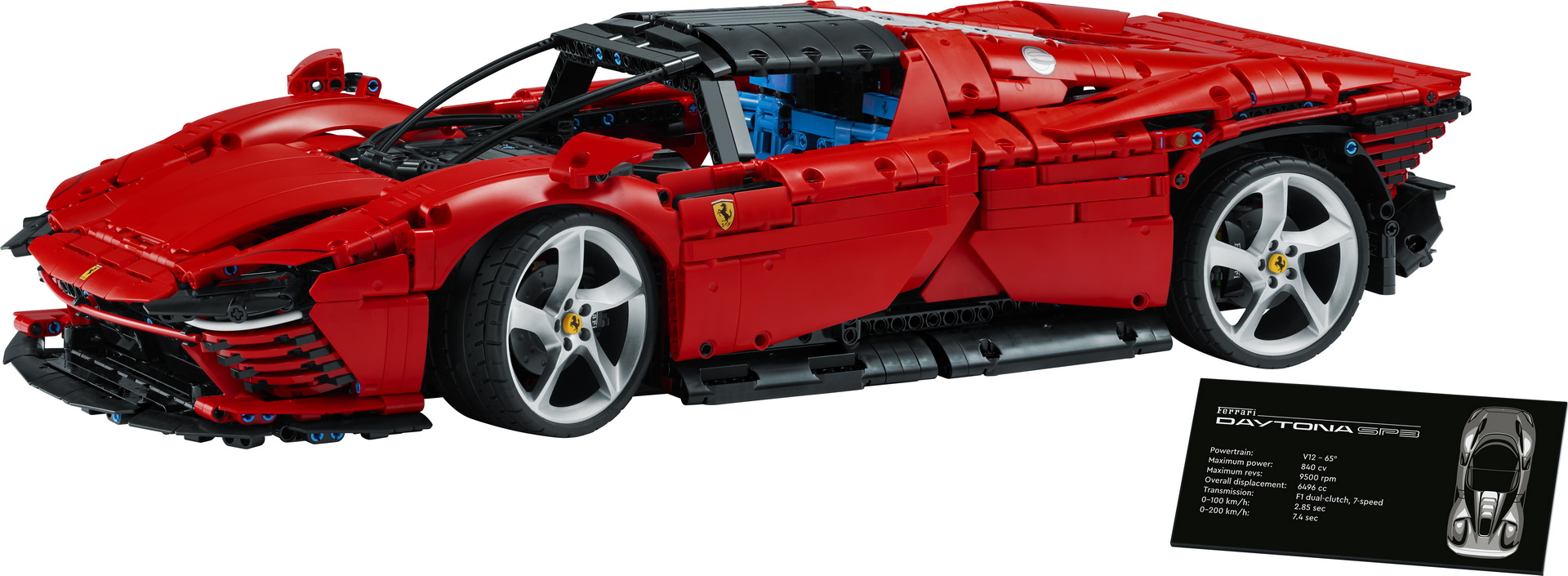 1:8 Scale Ferrari Daytona SP3 LEGO Technic Set Somehow Has Working 8-Speed Sequential Gearbox
