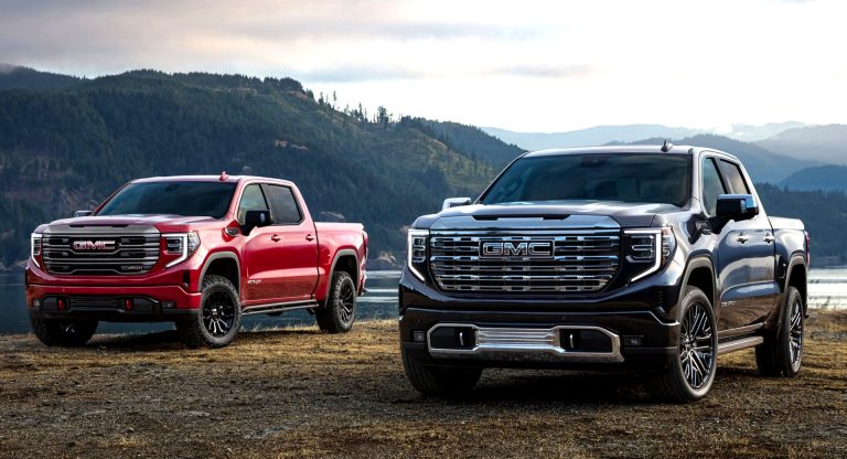 Were Driving The 2022 Gmc Sierra Denali Ultimate And The At4x