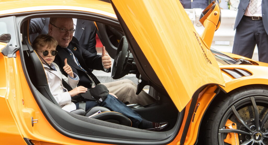  Prince Of Monaco Drives McLaren Artura Around Grand Prix Circuit