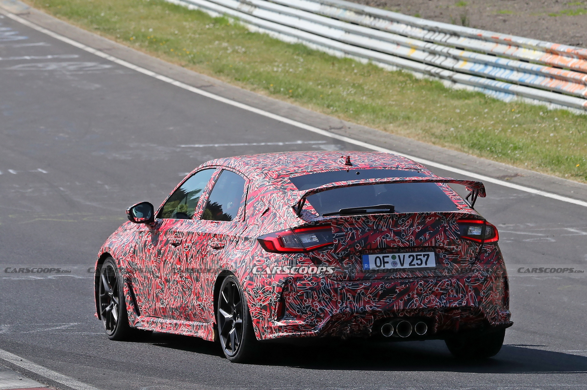 Honda Caught Testing And Taking Pictures Of The 2023 Civic Type R At The Nürburgring