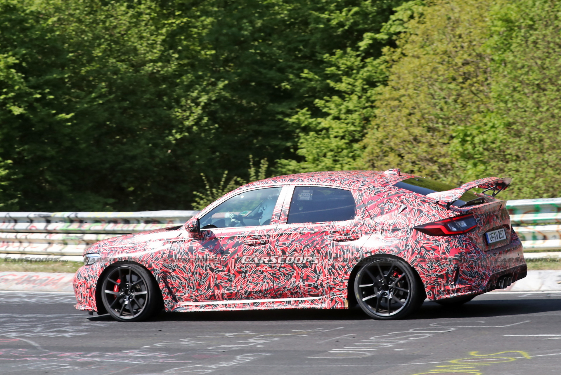 Honda Caught Testing And Taking Pictures Of The 2023 Civic Type R At The Nürburgring