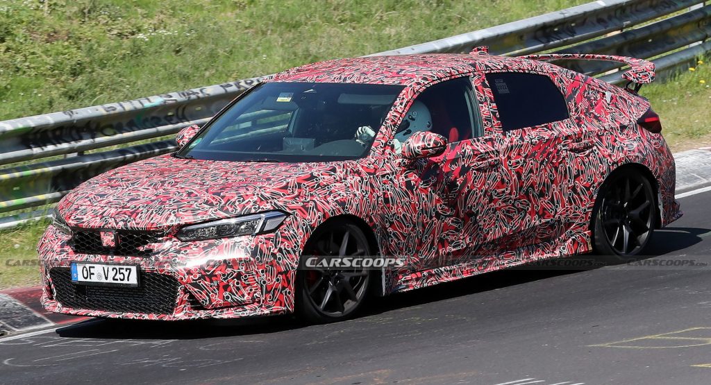  Honda Caught Testing And Taking Pictures Of The 2023 Civic Type R At The Nürburgring