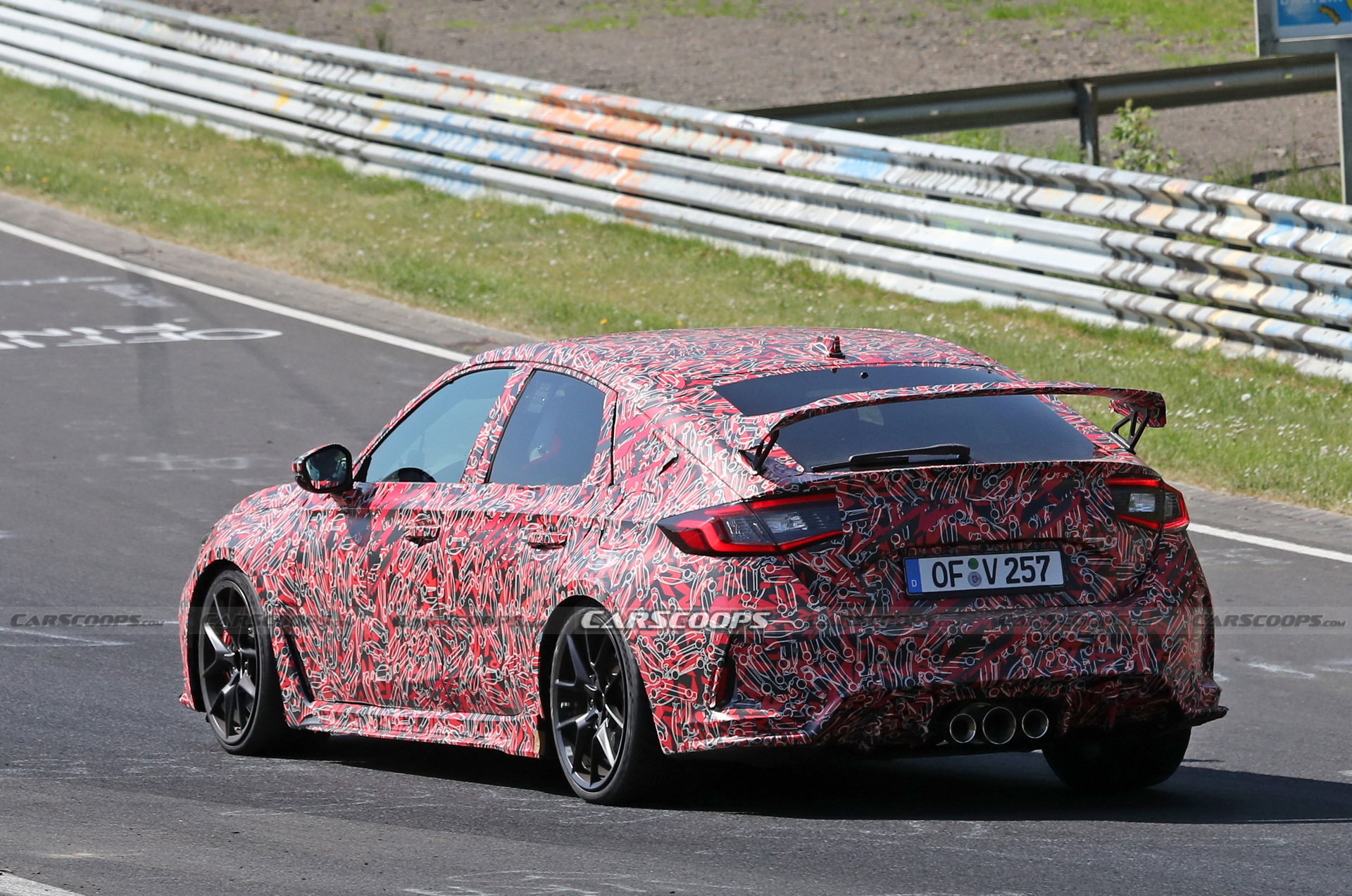 Honda Caught Testing And Taking Pictures Of The 2023 Civic Type R At The Nürburgring