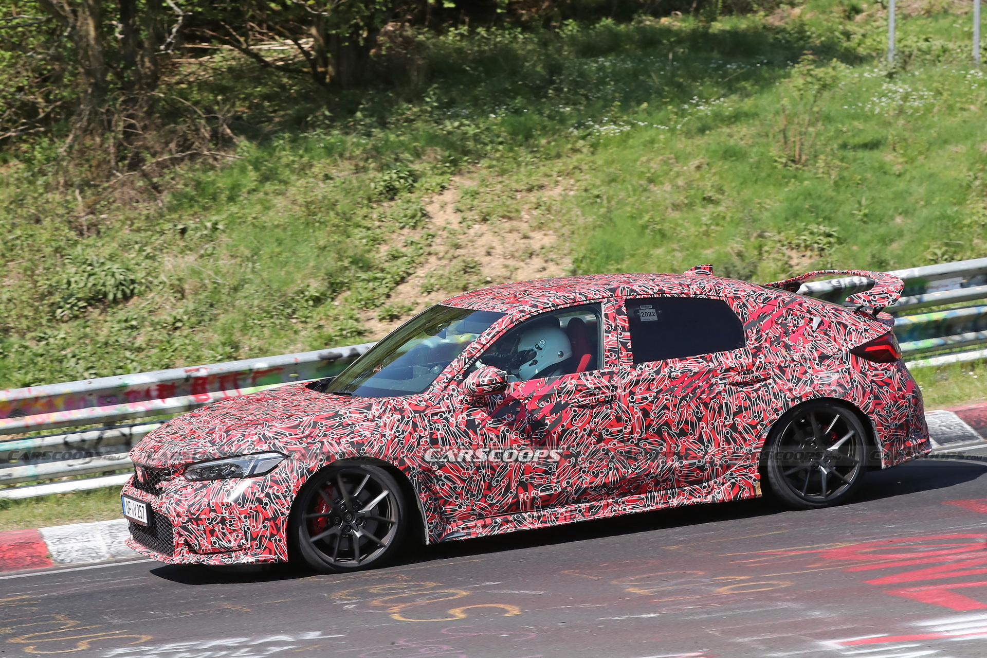 Honda Caught Testing And Taking Pictures Of The 2023 Civic Type R At The Nürburgring