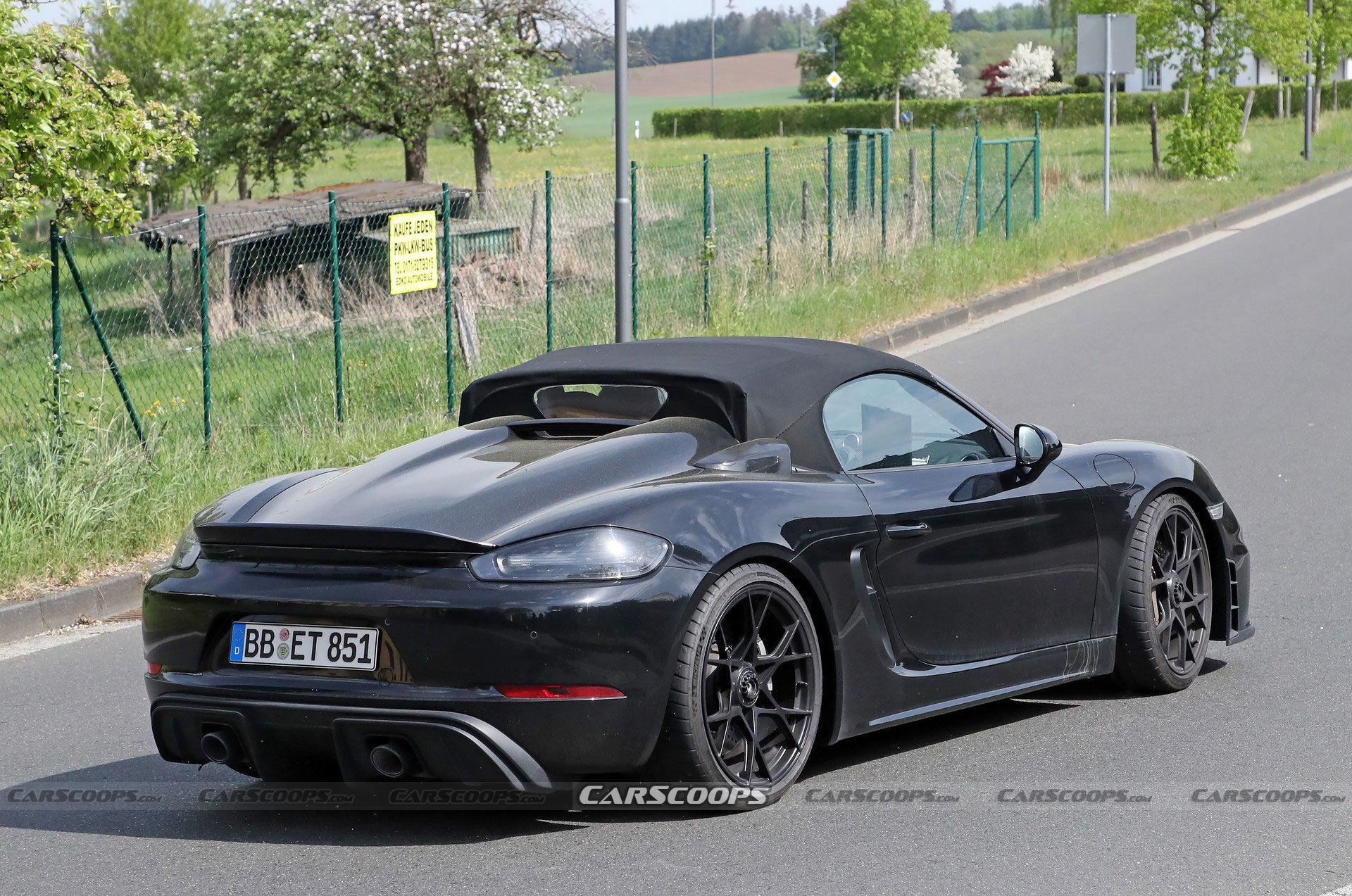 2024 Porsche 718 Boxster Spyder RS Spotted Again Borrowing Heavily From Cayman GT4 RS