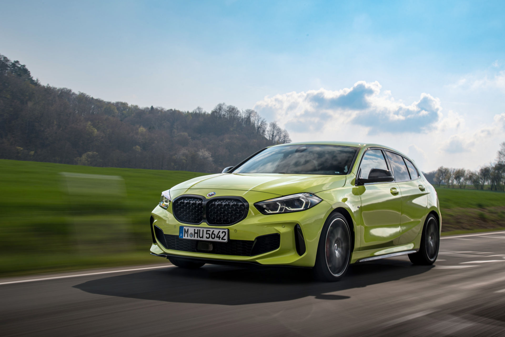 BMW Showcases The 2022 M135i In Sao Paulo Yellow And With M Performance Parts