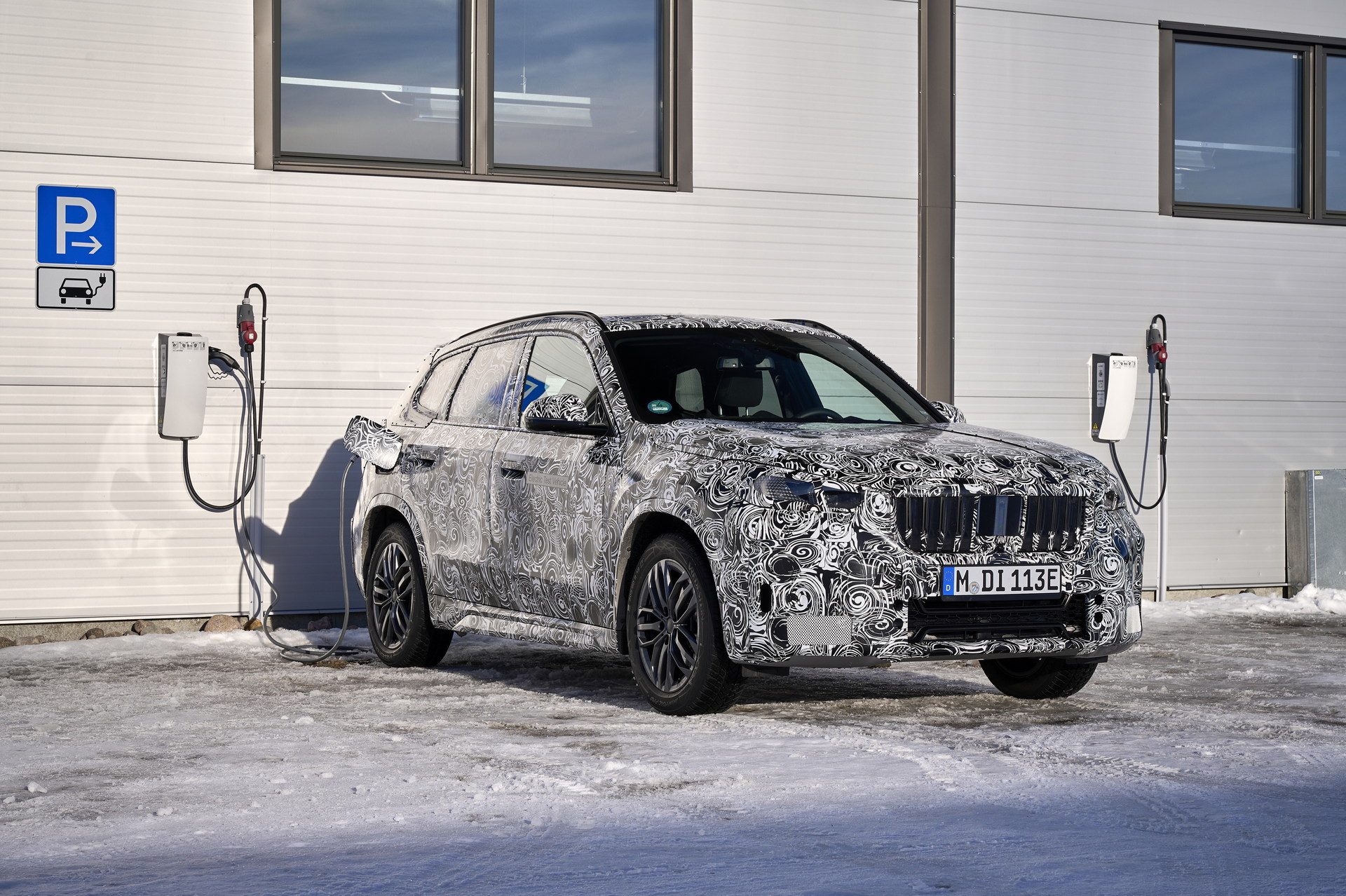 BMW iX1 Teased During Winter Testing With Dual Electric Motors
