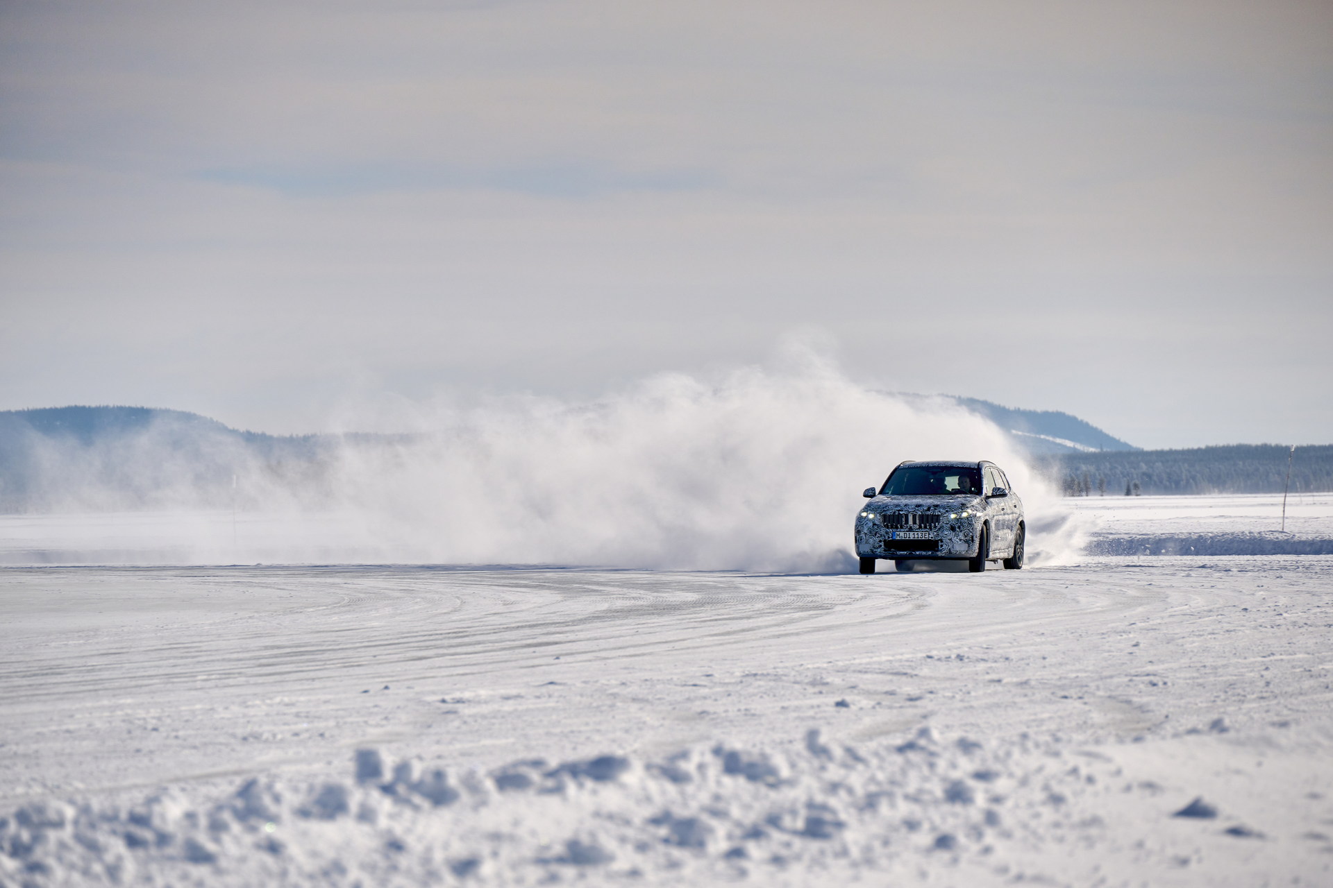 BMW iX1 Teased During Winter Testing With Dual Electric Motors