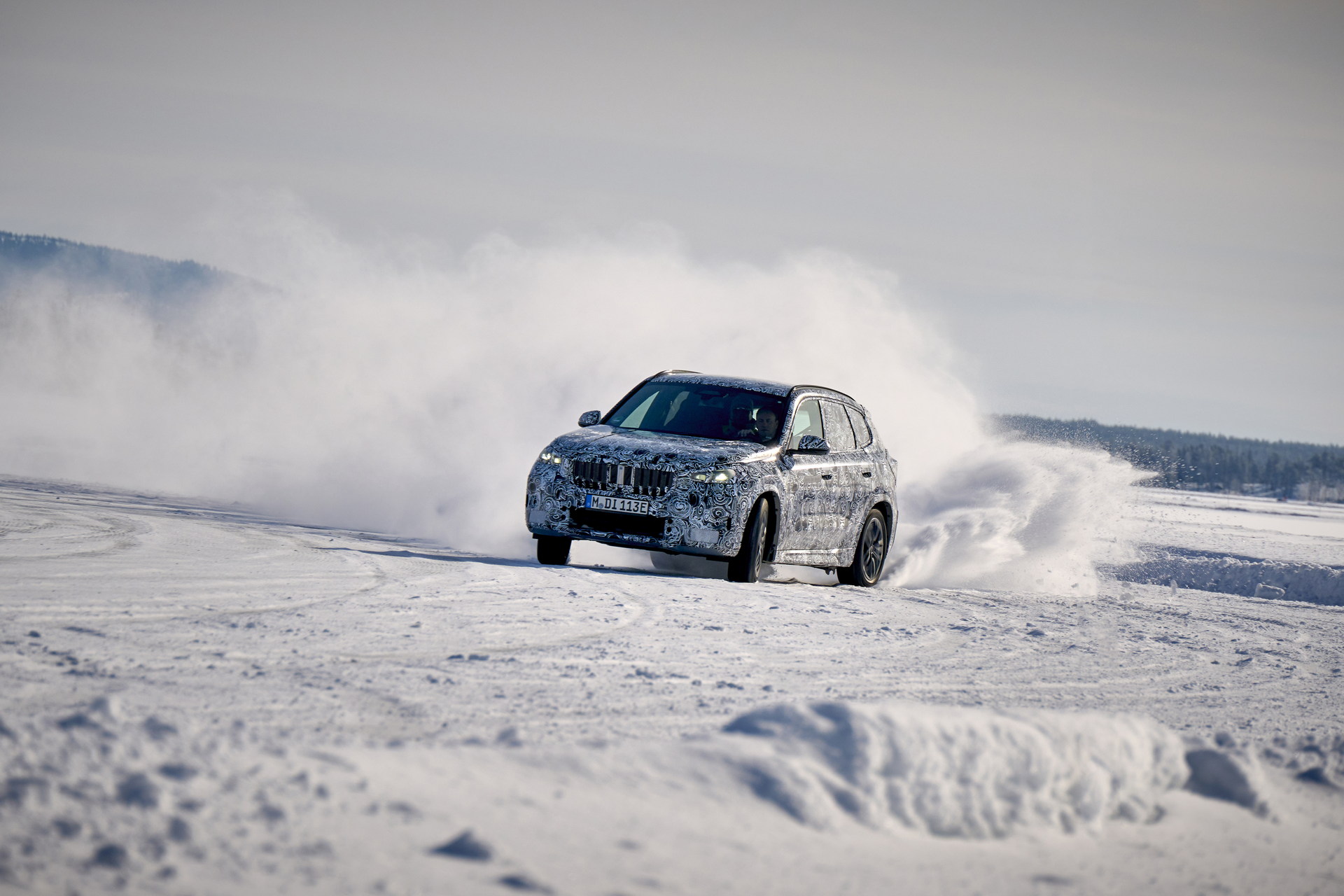 BMW iX1 Teased During Winter Testing With Dual Electric Motors