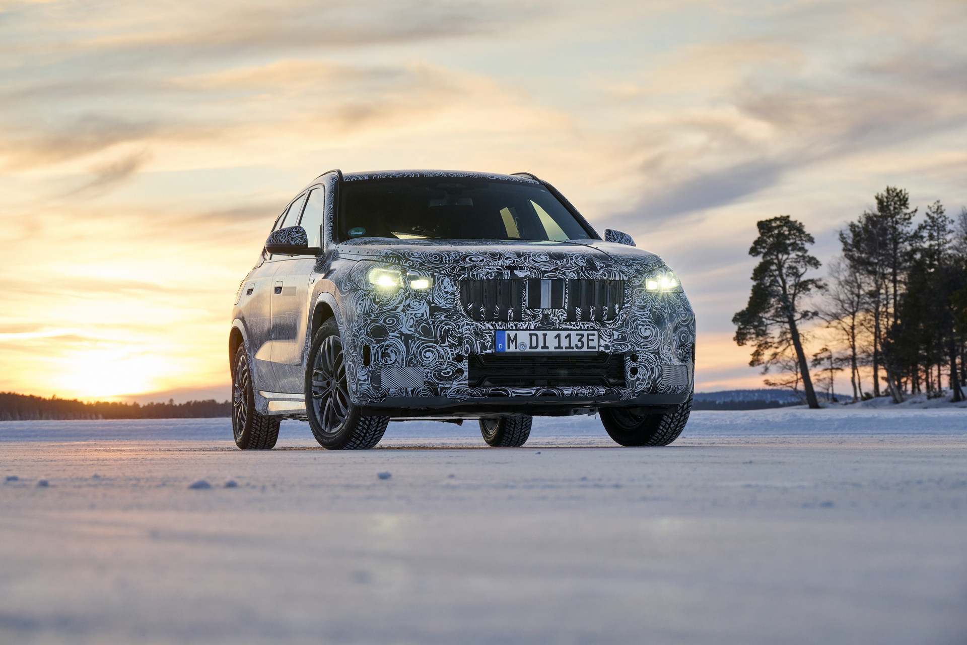 BMW iX1 Teased During Winter Testing With Dual Electric Motors
