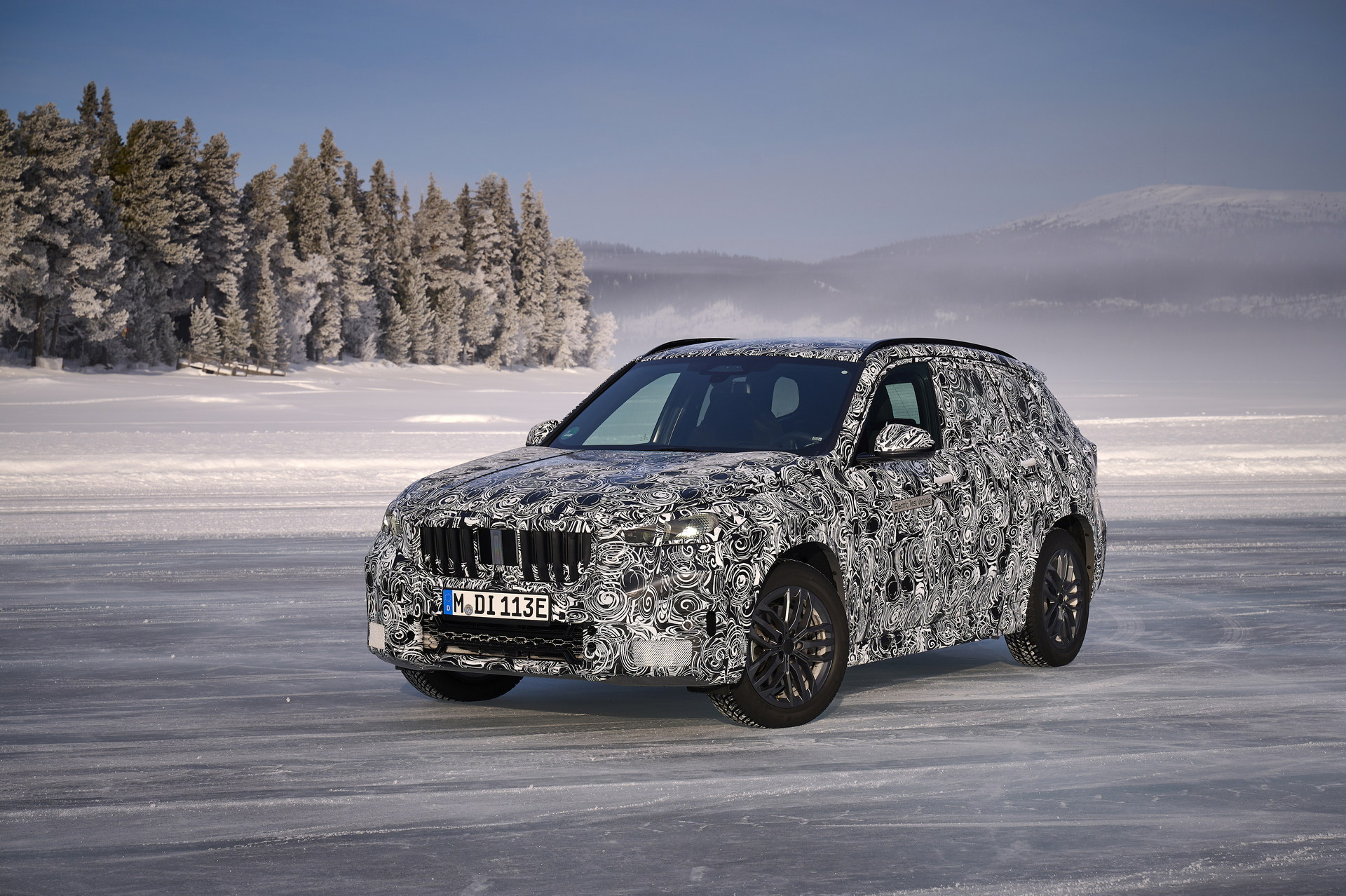 BMW iX1 Teased During Winter Testing With Dual Electric Motors