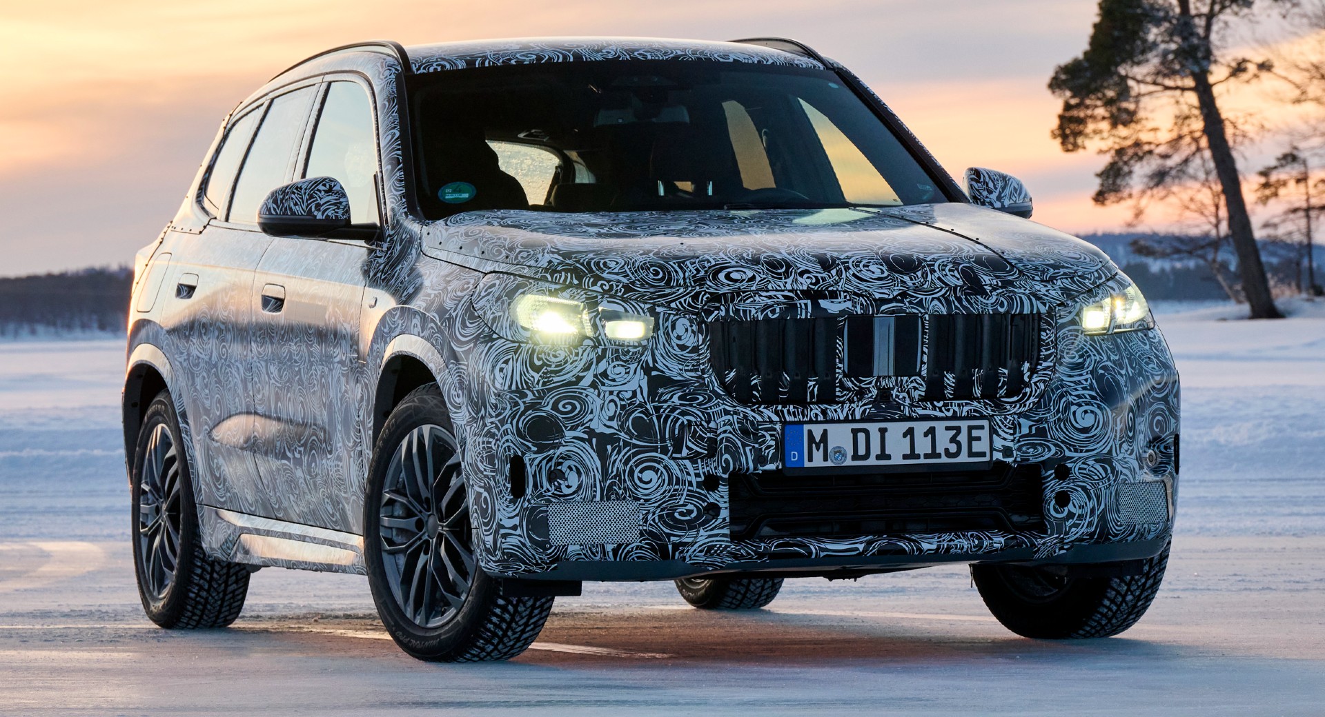 BMW iX1 Teased During Winter Testing With Dual Electric Motors