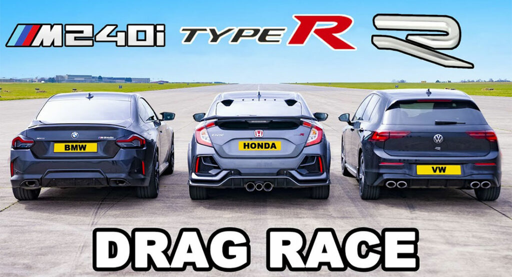  Does A Honda Civic Type R Have Any Hope Against A VW Golf R And BMW M240i?
