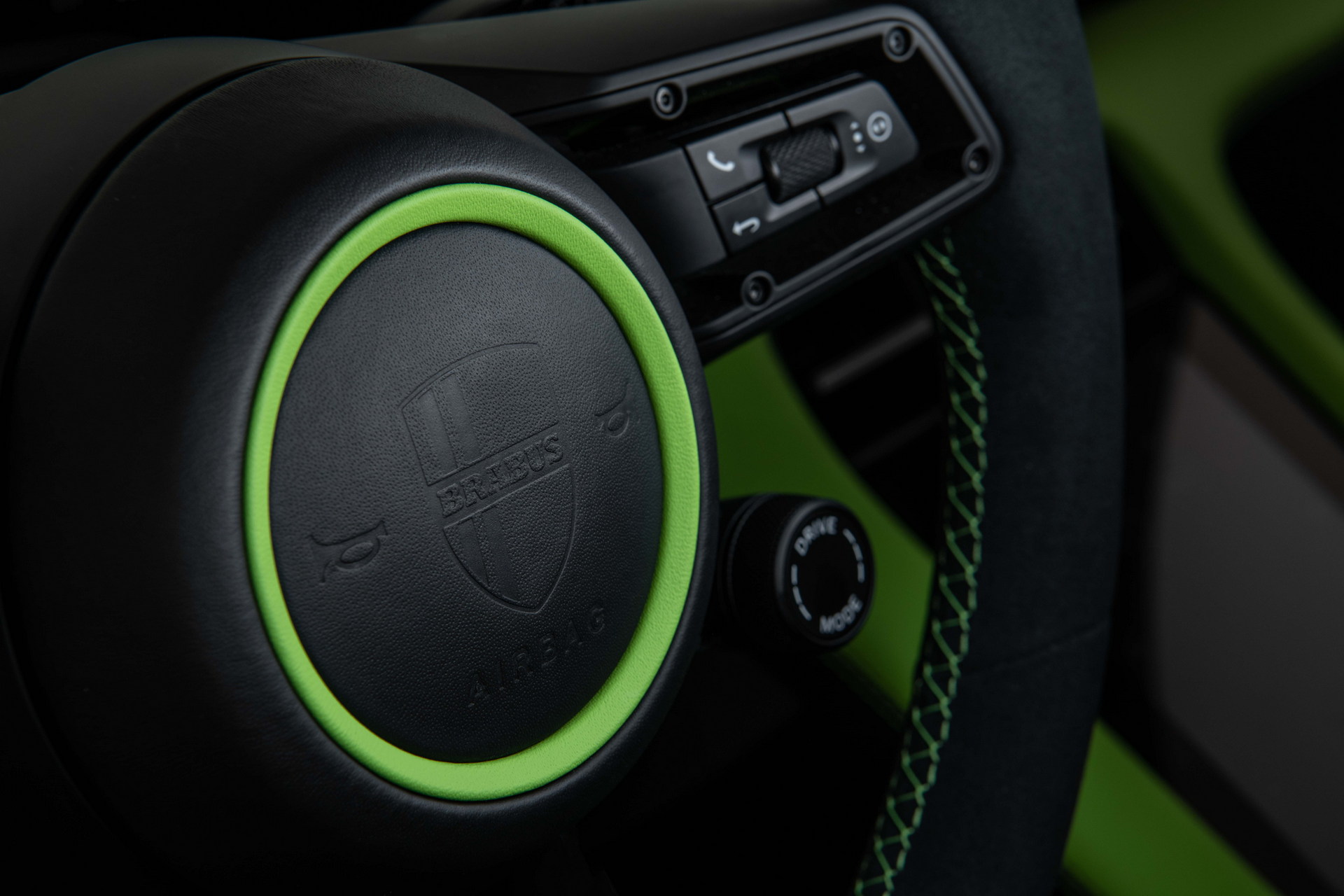 Brabus Upgrades The Porsche Taycan Turbo S With 22-Inch Wheels And A Lime Green Interior