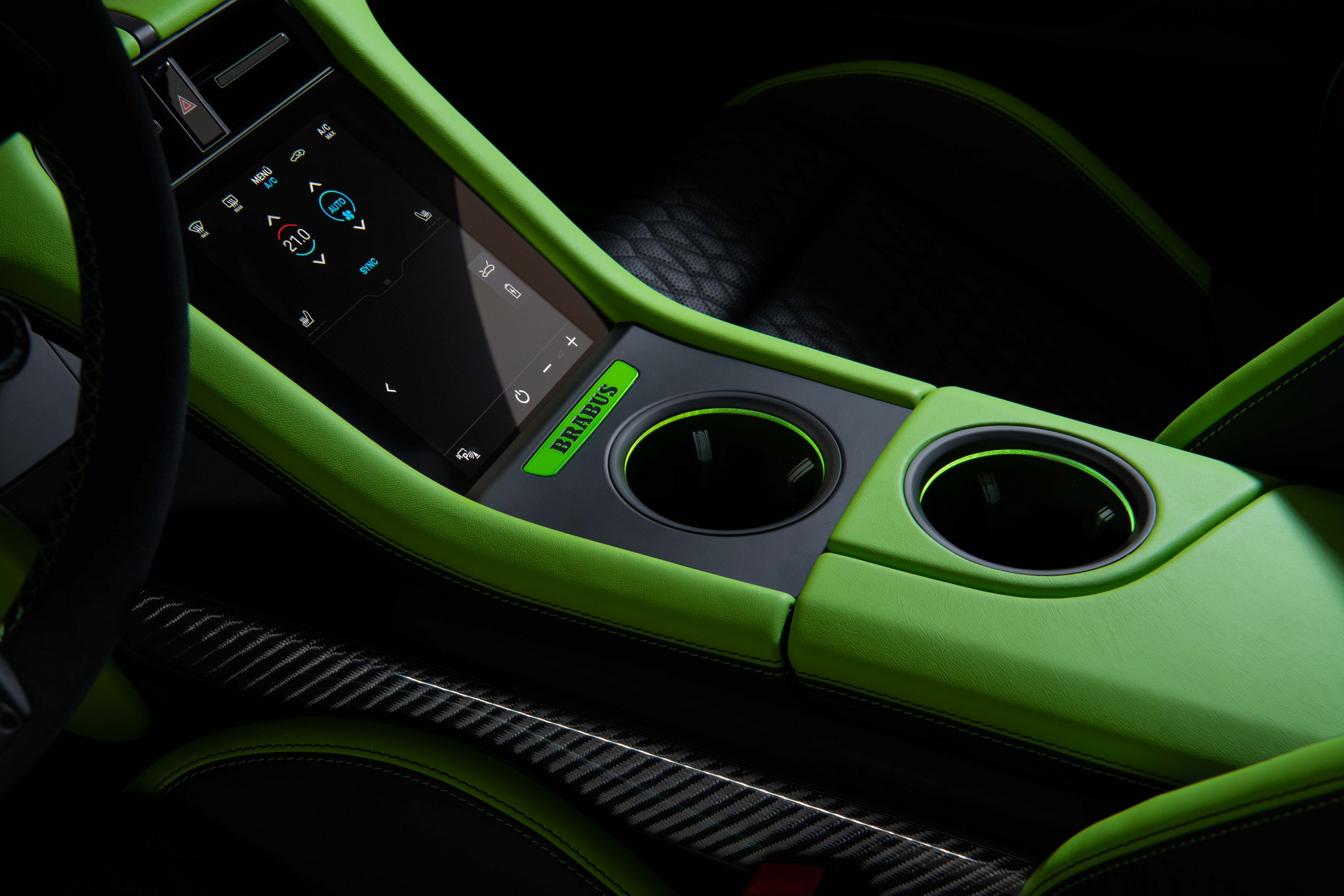 Brabus Upgrades The Porsche Taycan Turbo S With 22-Inch Wheels And A Lime Green Interior