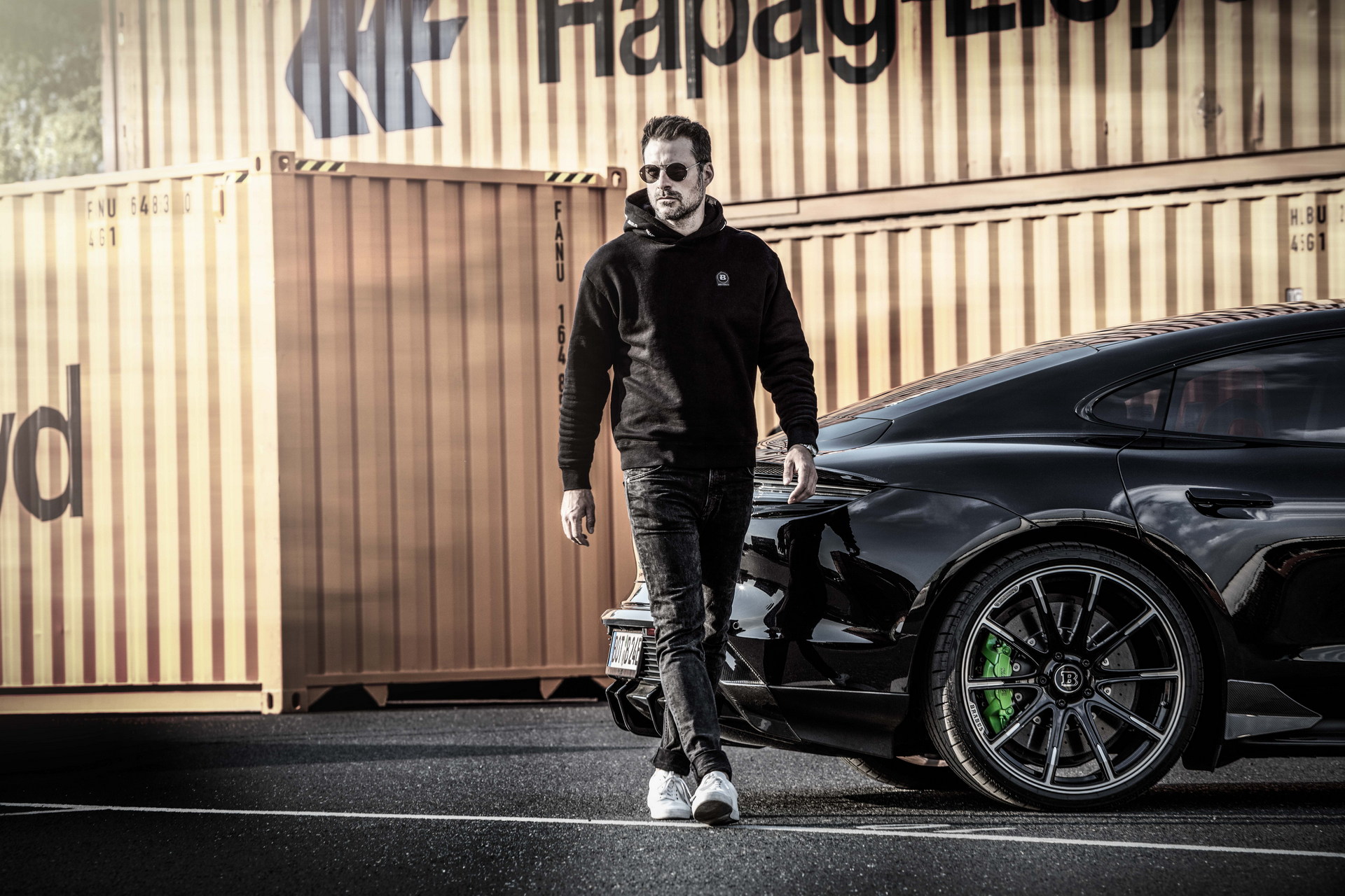 Brabus Upgrades The Porsche Taycan Turbo S With 22-Inch Wheels And A Lime Green Interior