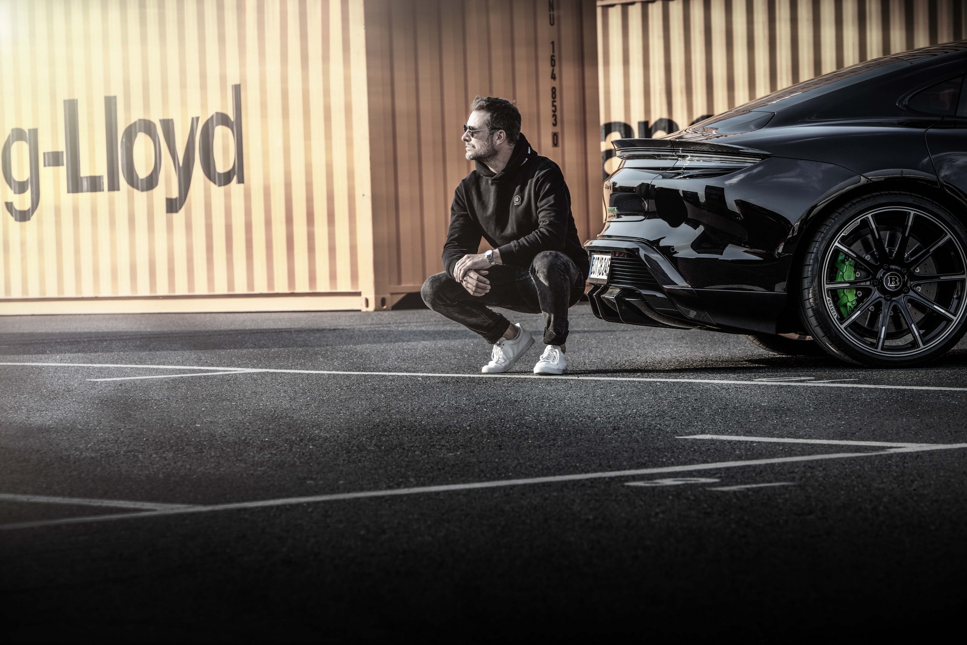 Brabus Upgrades The Porsche Taycan Turbo S With 22-Inch Wheels And A Lime Green Interior