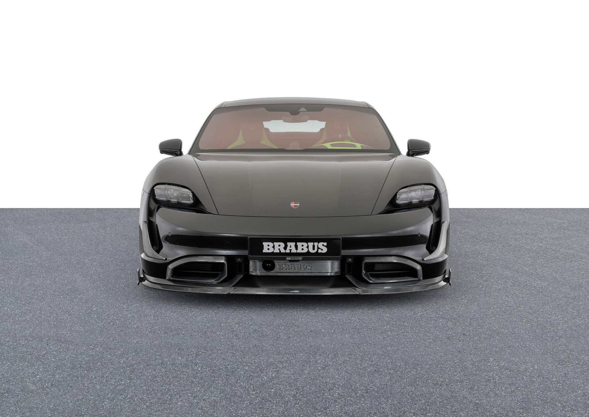 Brabus Upgrades The Porsche Taycan Turbo S With 22-Inch Wheels And A Lime Green Interior