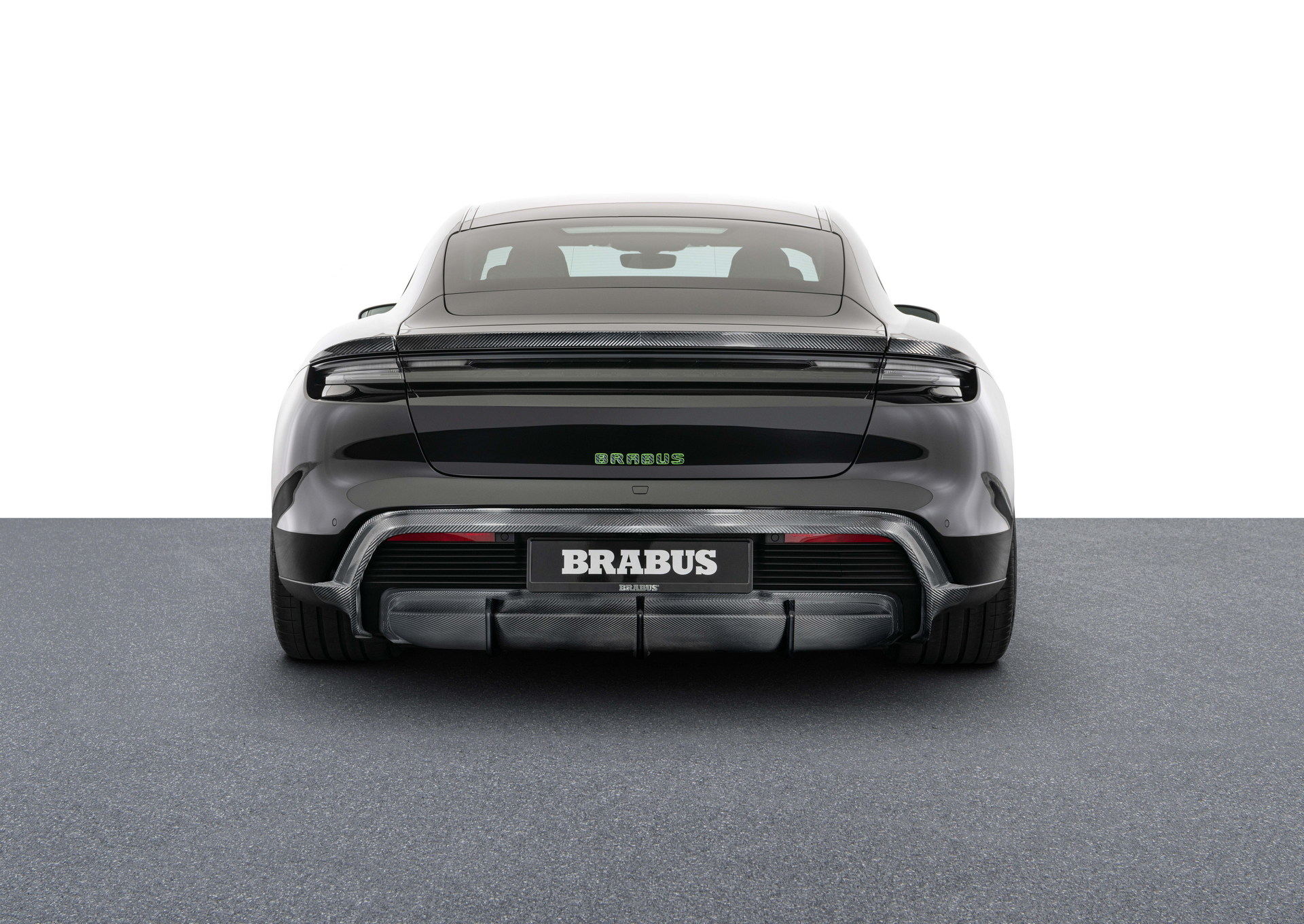 Brabus Upgrades The Porsche Taycan Turbo S With 22-Inch Wheels And A Lime Green Interior