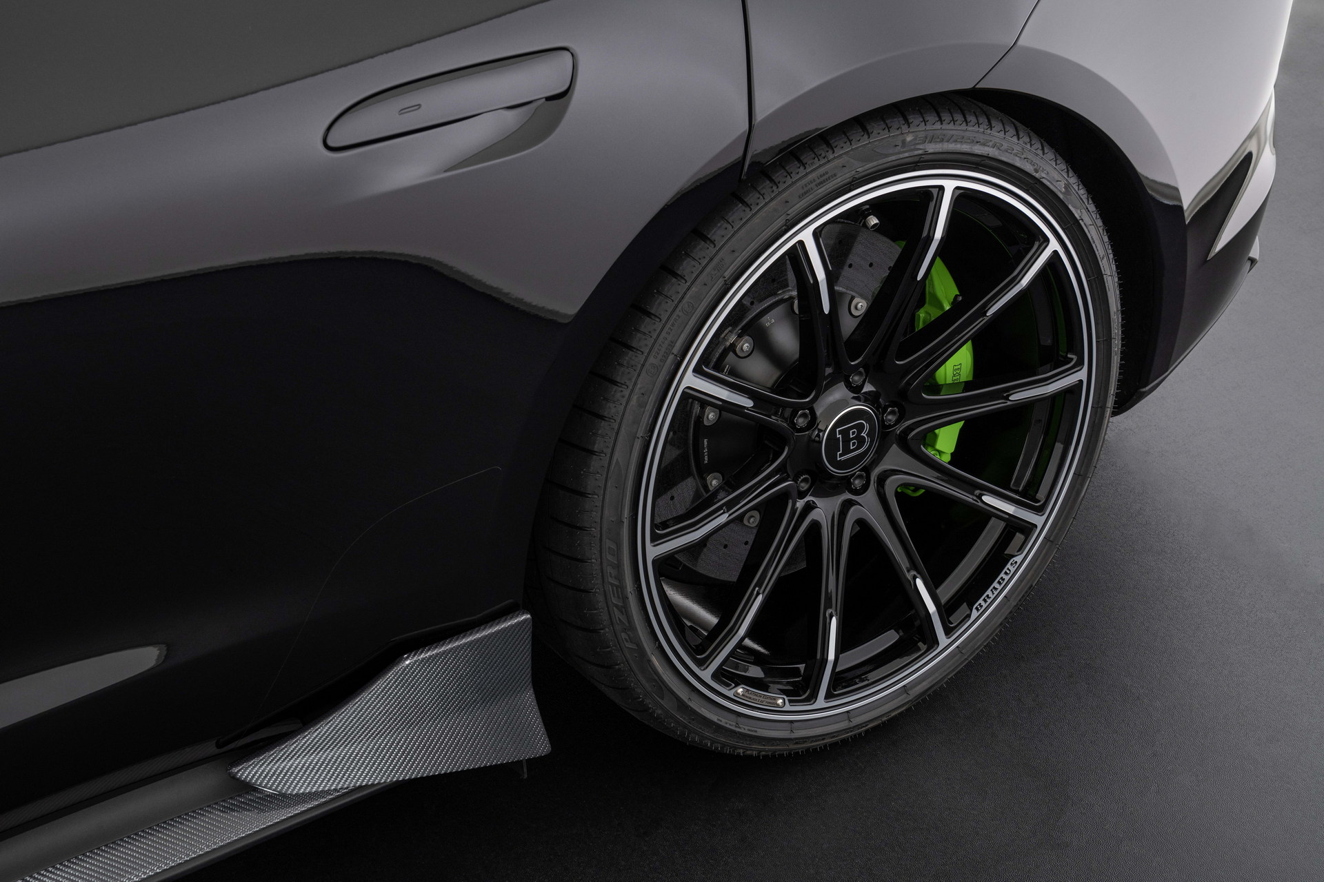 Brabus Upgrades The Porsche Taycan Turbo S With 22-Inch Wheels And A Lime Green Interior
