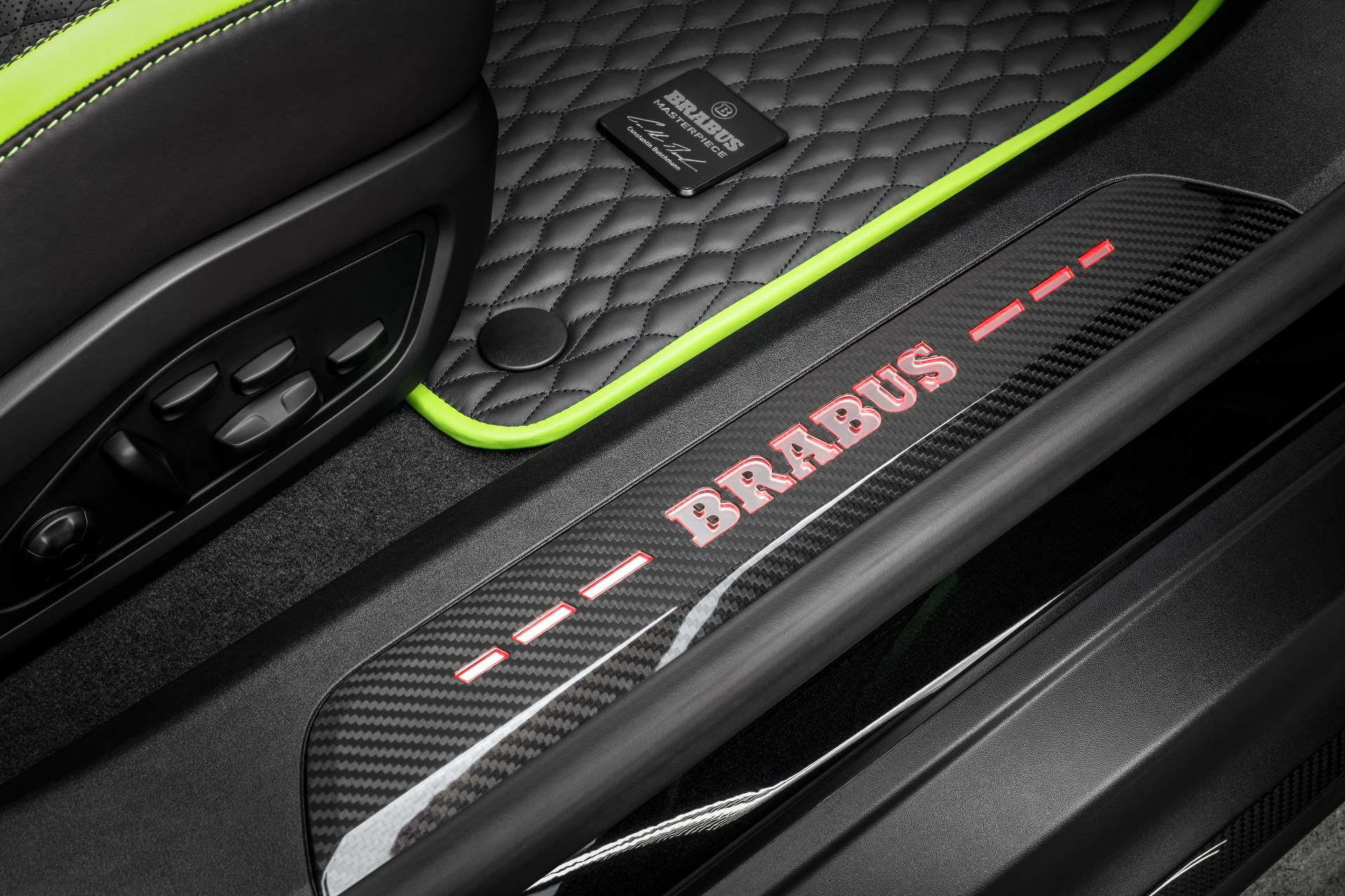Brabus Upgrades The Porsche Taycan Turbo S With 22-Inch Wheels And A Lime Green Interior