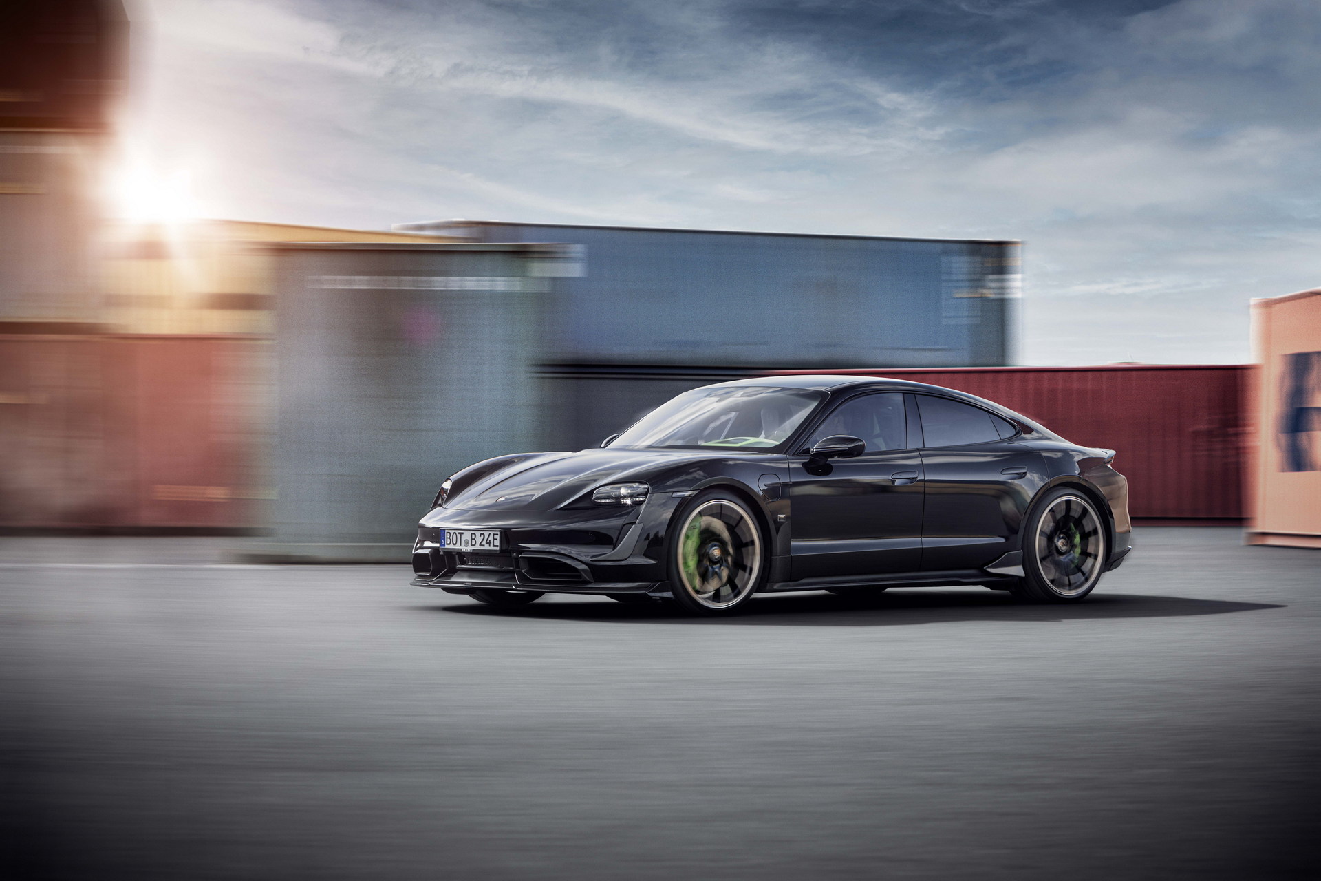 Brabus Upgrades The Porsche Taycan Turbo S With 22-Inch Wheels And A Lime Green Interior