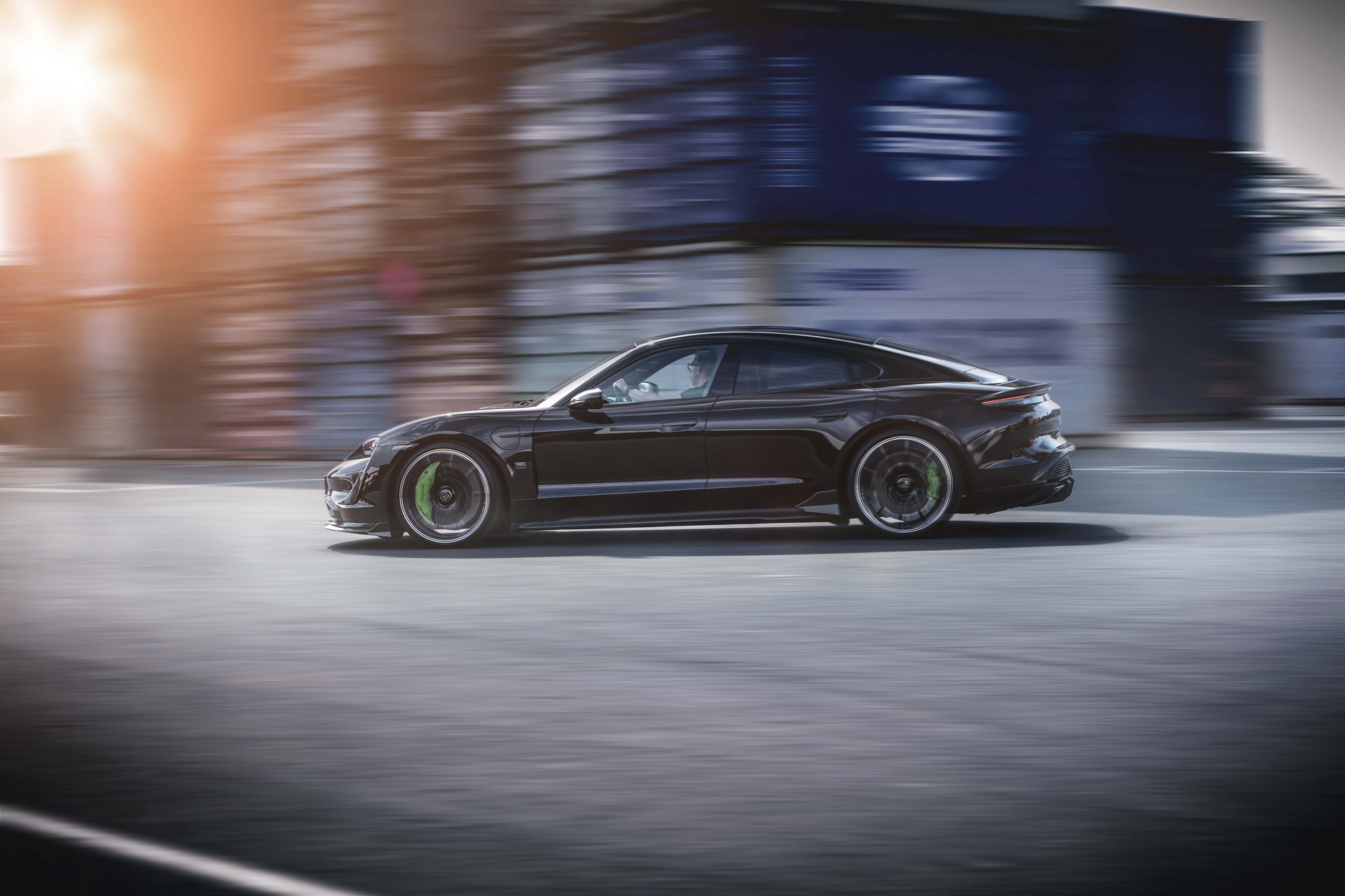 Brabus Upgrades The Porsche Taycan Turbo S With 22-Inch Wheels And A Lime Green Interior