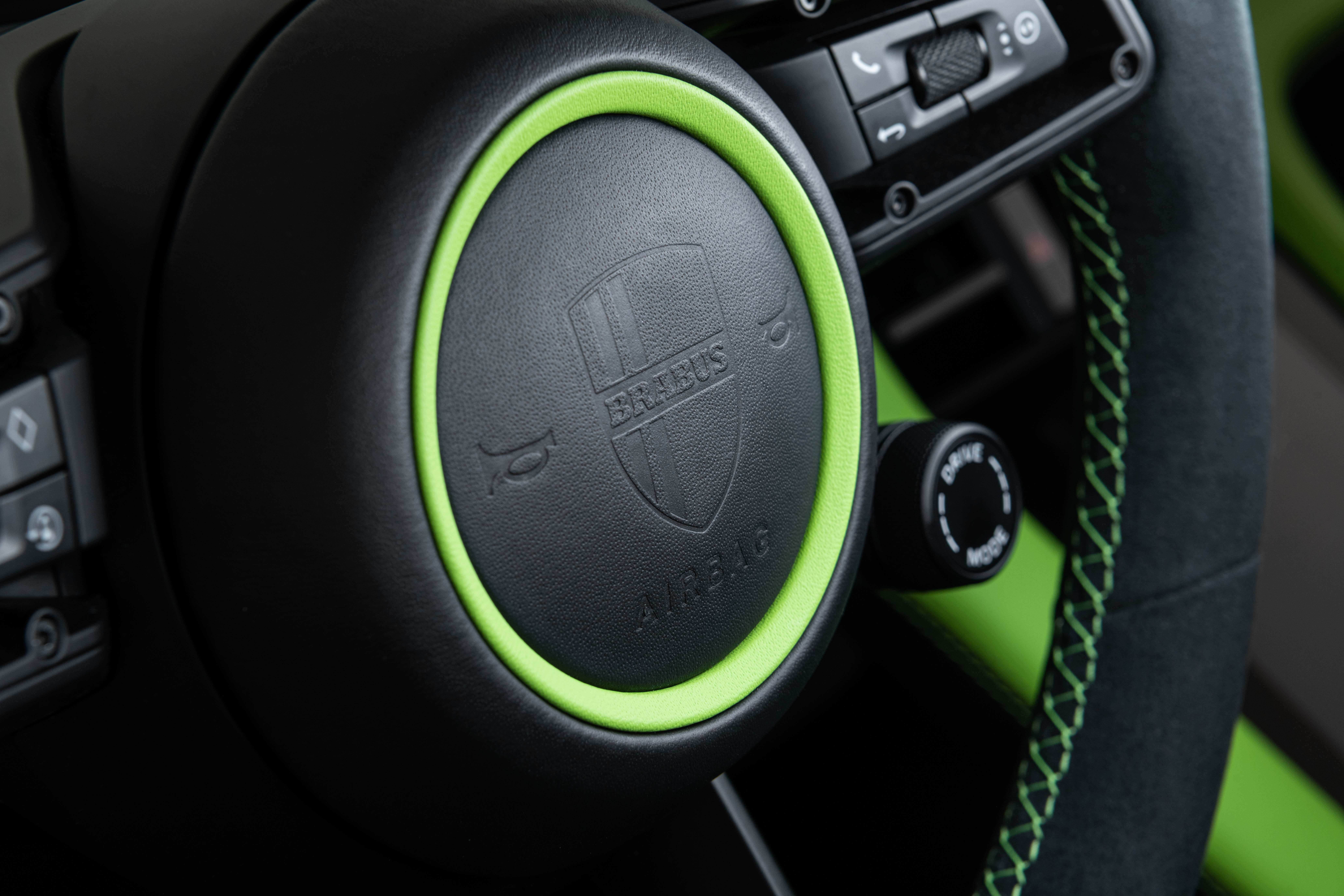 Brabus Upgrades The Porsche Taycan Turbo S With 22-Inch Wheels And A Lime Green Interior